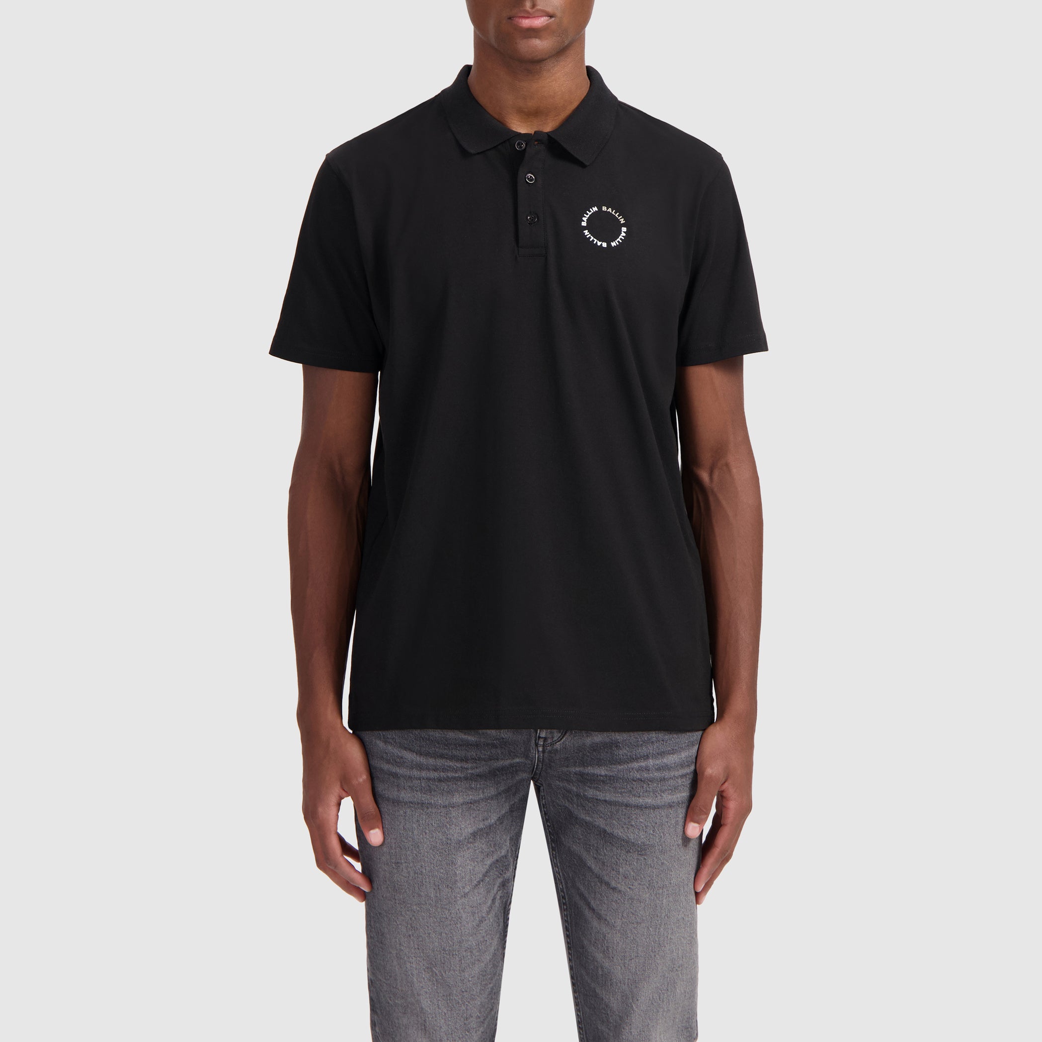 Circle Logo Polo | Black