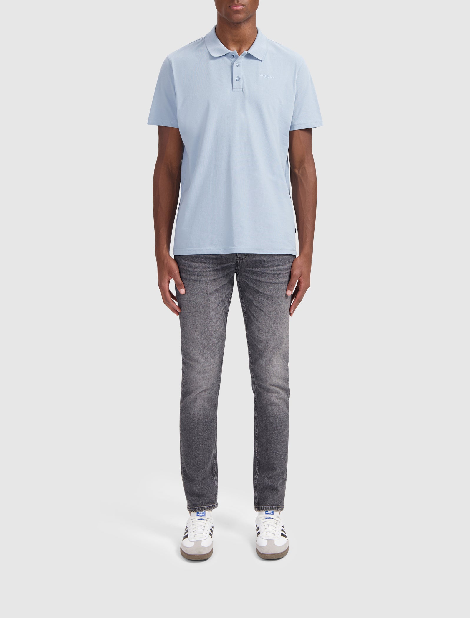 Piqué Logo Polo | Blue Grey