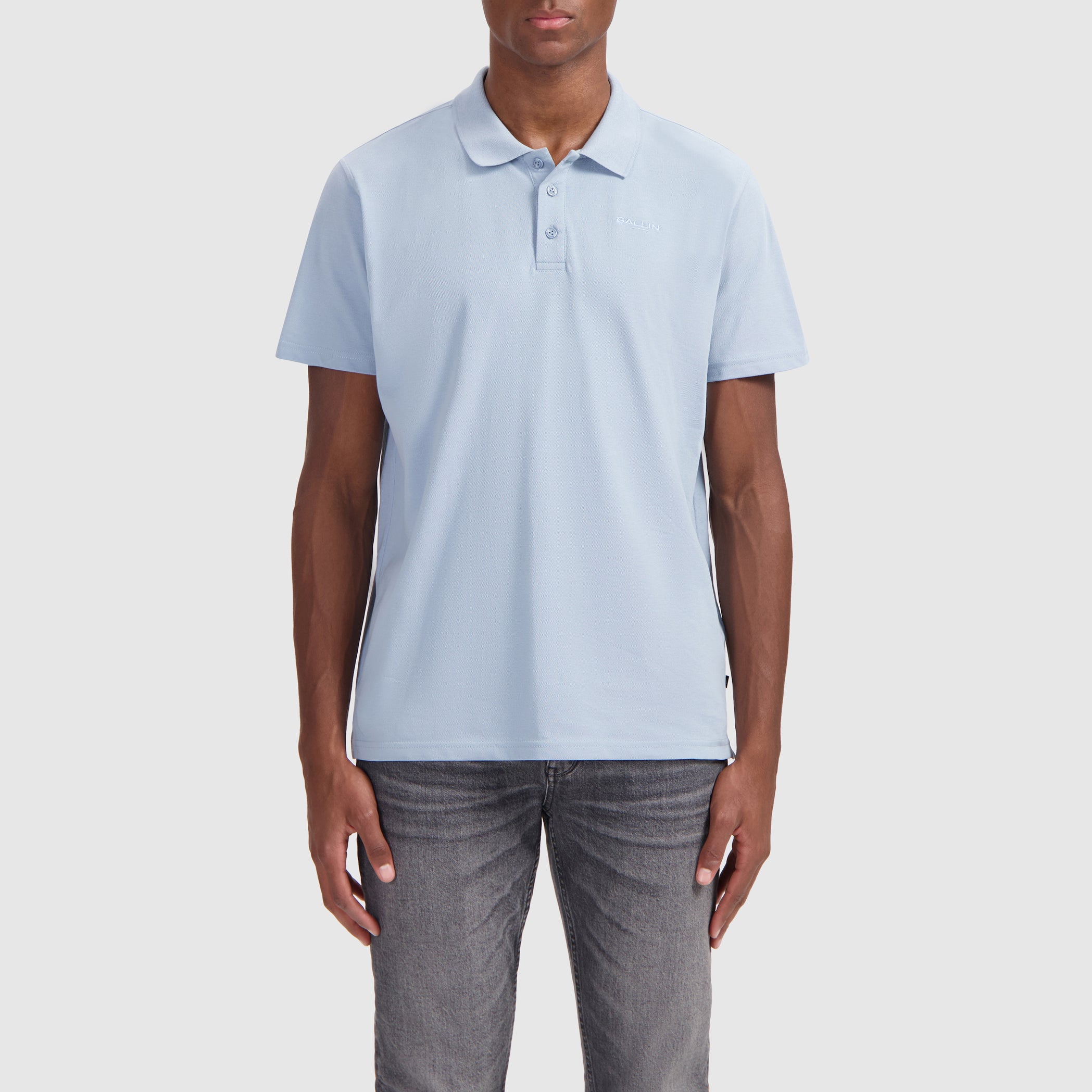 Piqué Logo Polo | Blue Grey