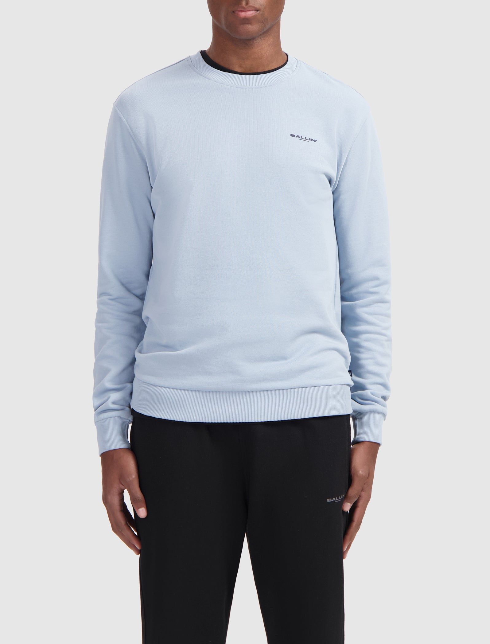 Dual-tone Palm Sweater | Blue Grey