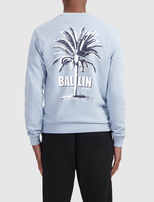 Dual-tone Palm Sweater | Blue Grey