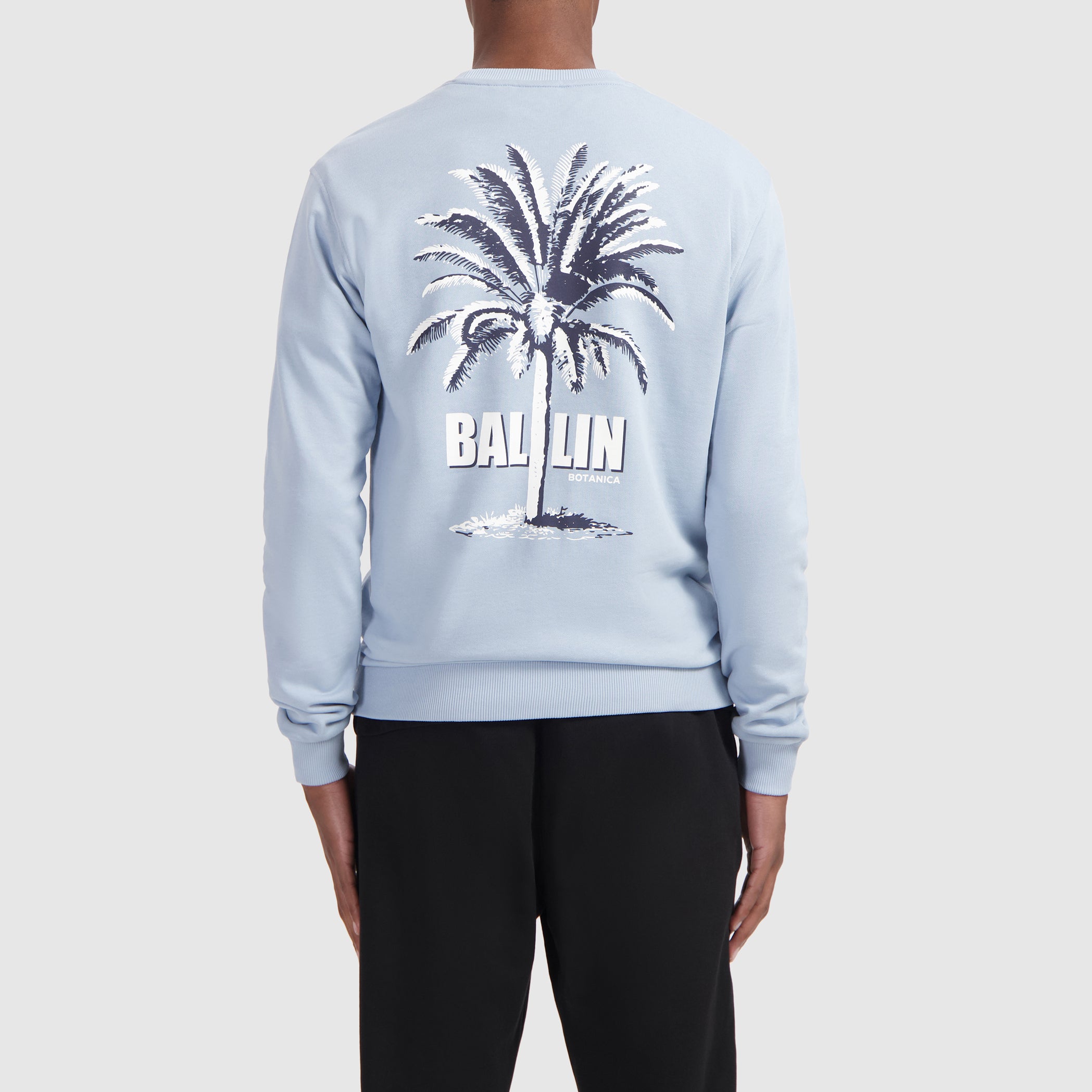 Dual-tone Palm Sweater | Blue Grey
