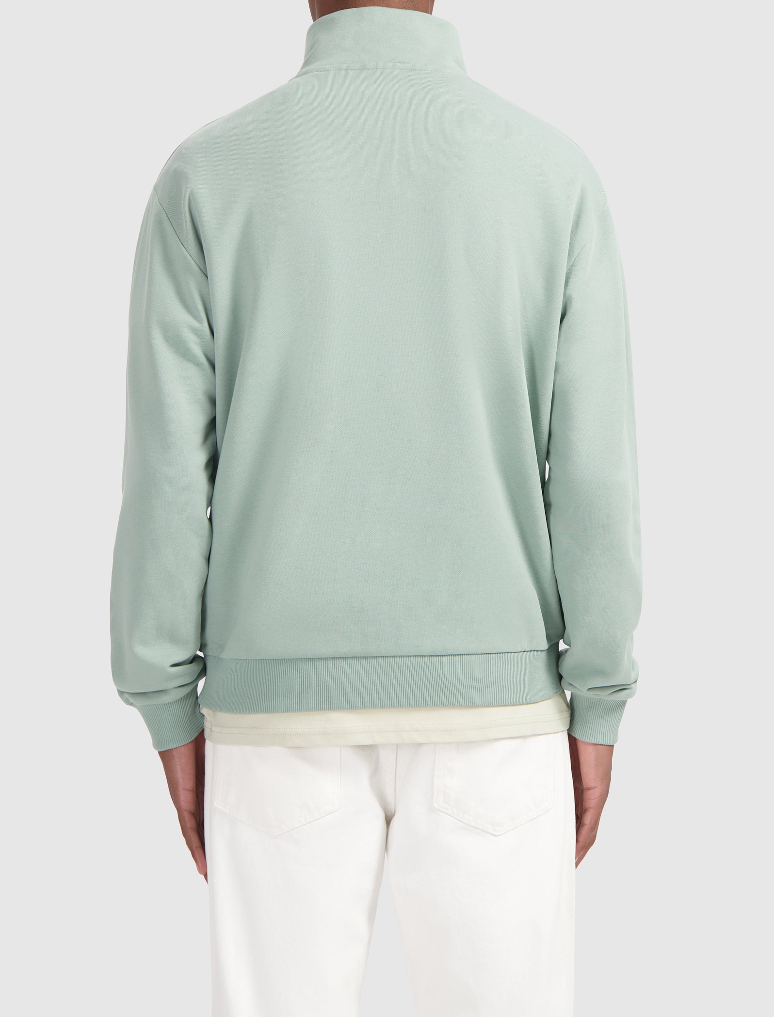 Box Logo Half-zip Sweater | Green