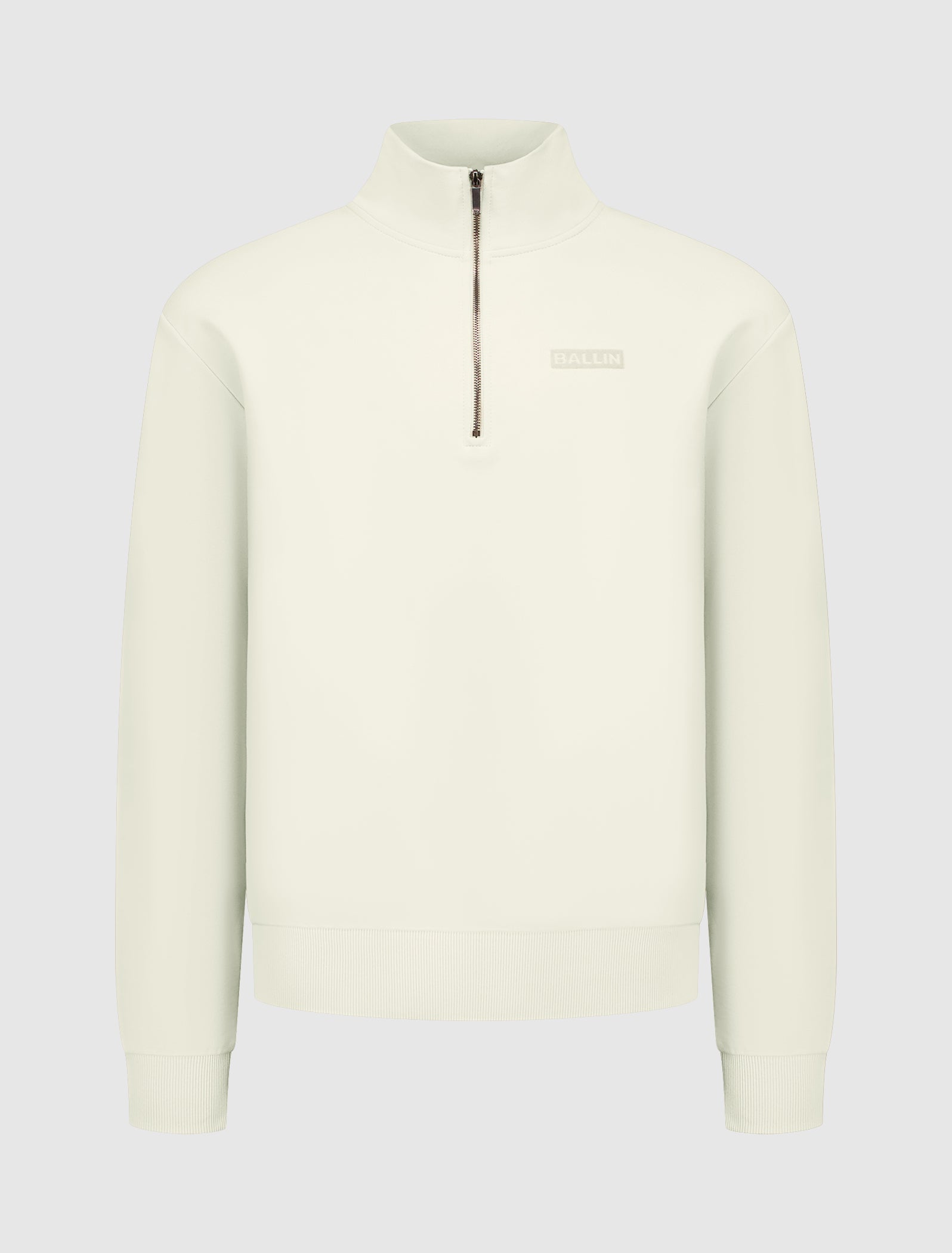 Box Logo Half-zip Sweater | Sand