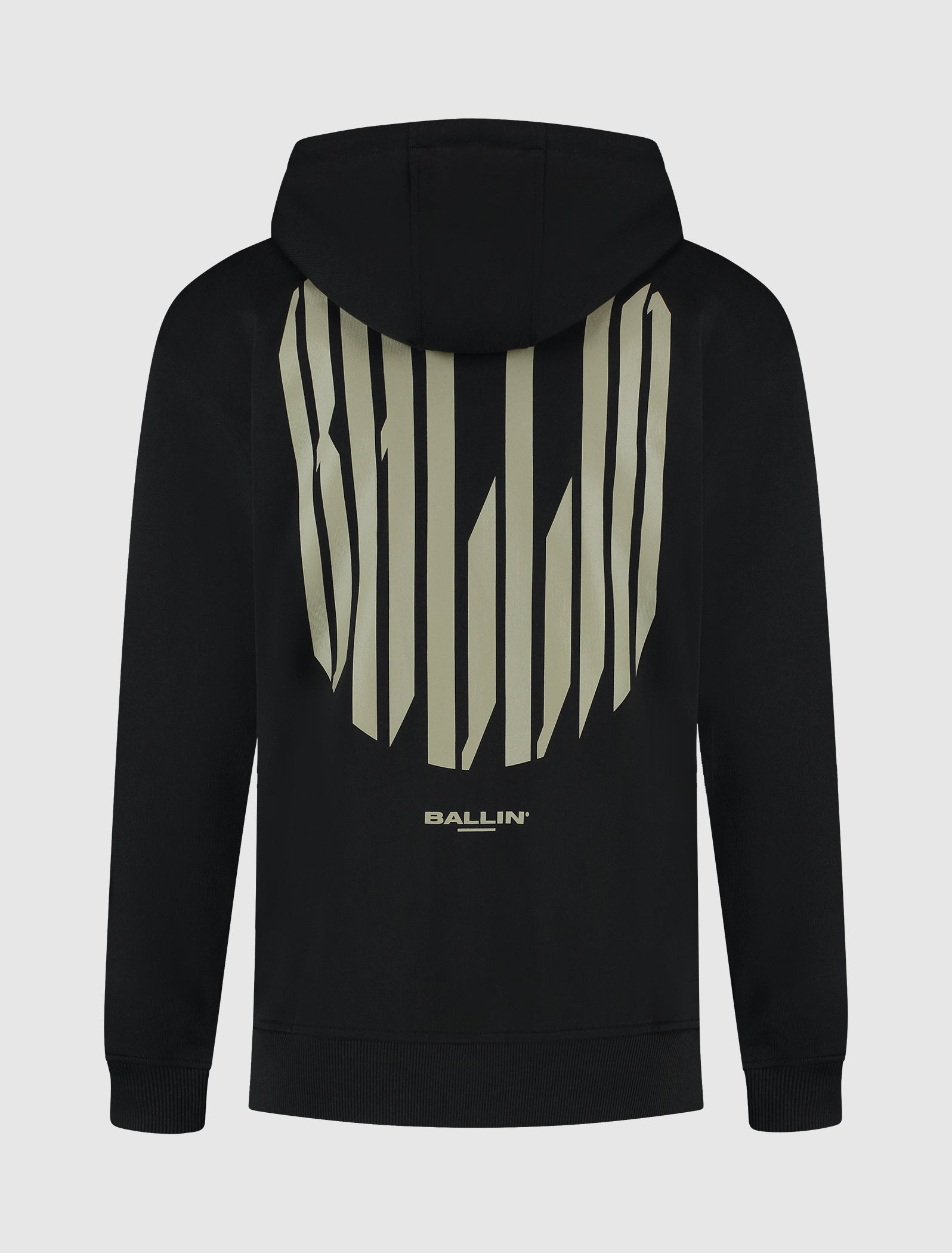 Grunge Logo Full-zip Hoodie | Black