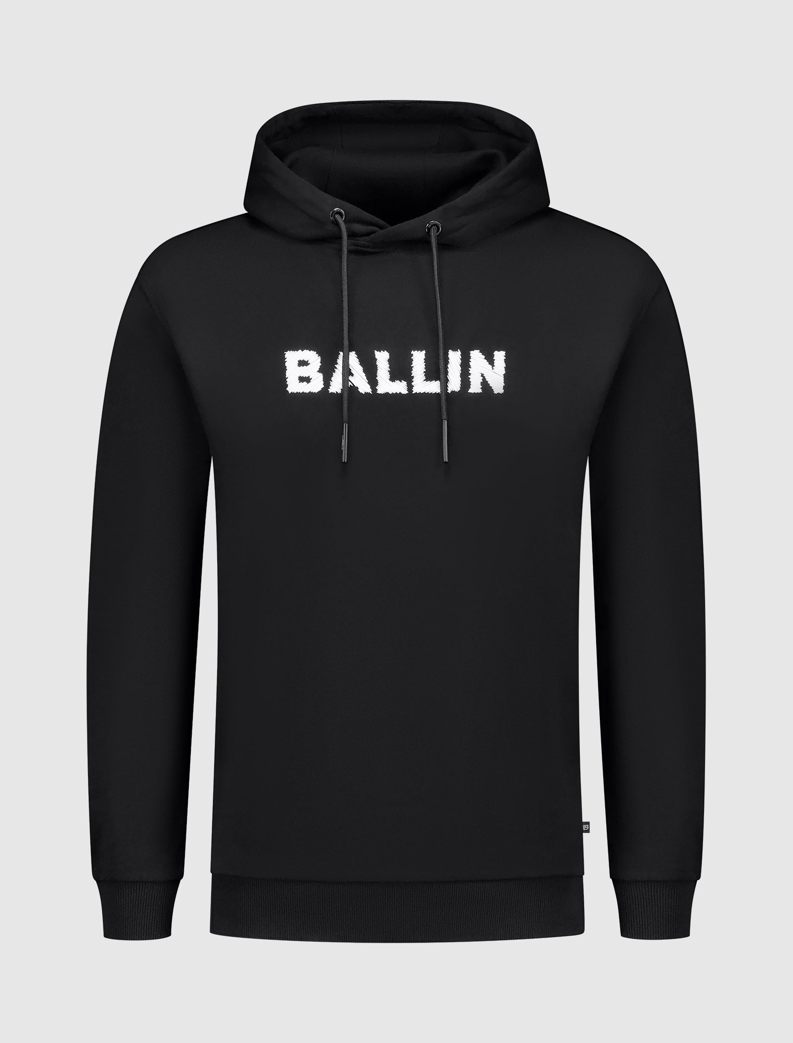 Scratch Logo Hoodie | Black