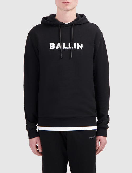 Scratch Logo Hoodie | Black