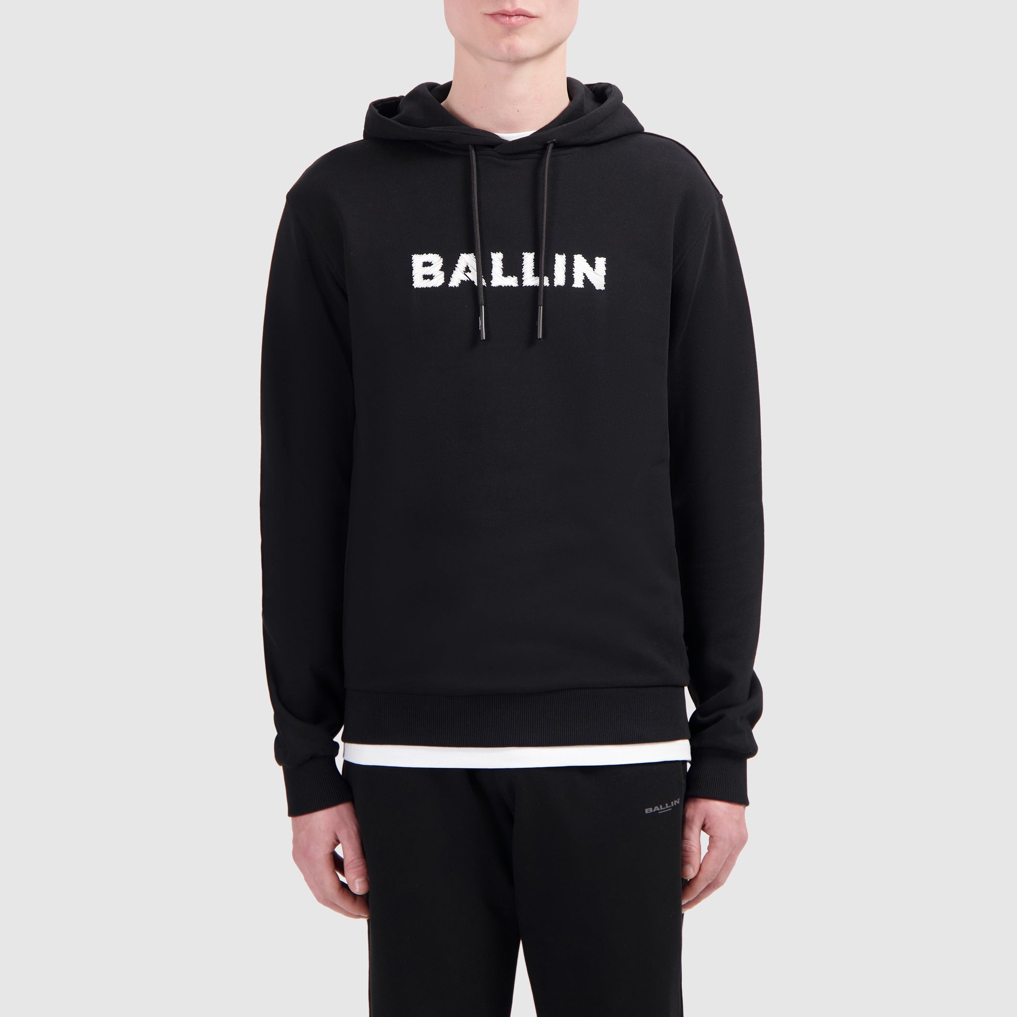 Scratch Logo Hoodie | Black