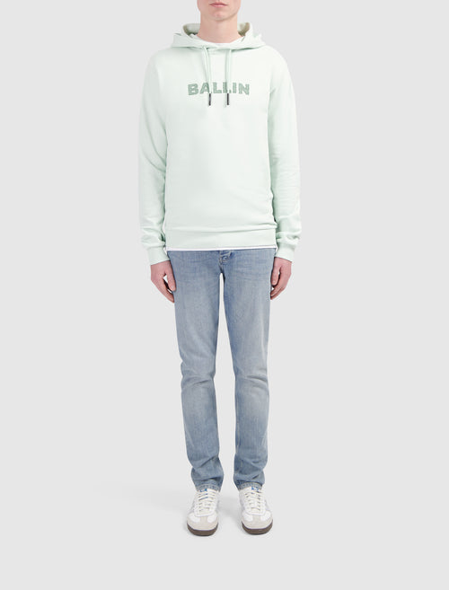 Scratch Logo Hoodie | Light Green