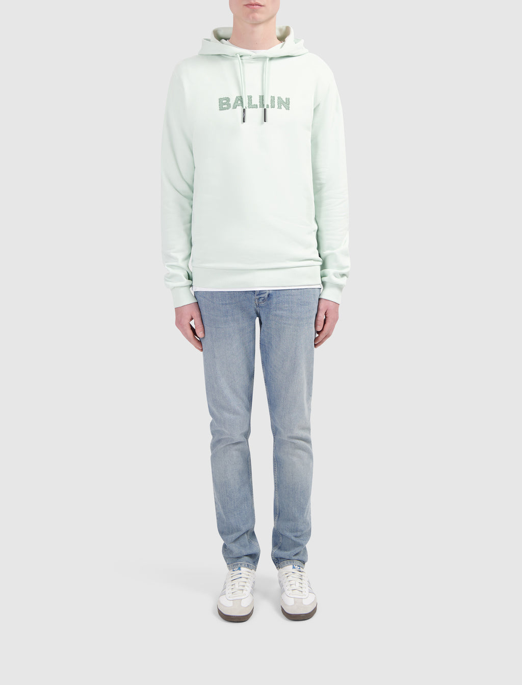 Scratch Logo Hoodie | Light Green