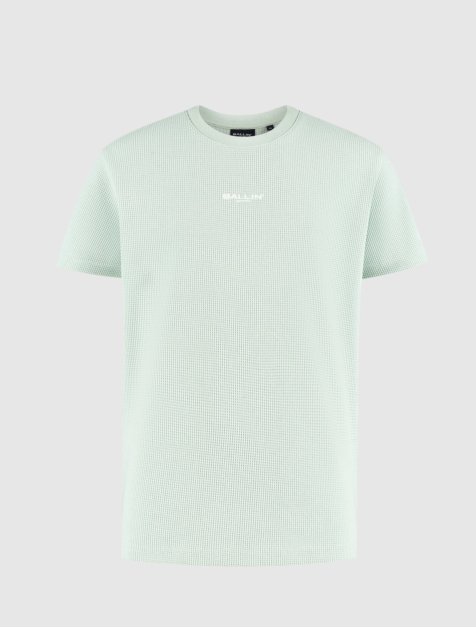 Junior Waffle Embroidery T-shirt | Light Green