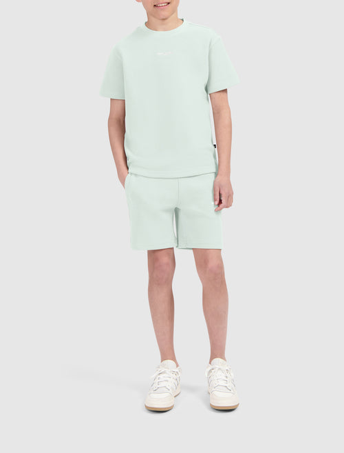 Junior Waffle Embroidery T-shirt | Light Green