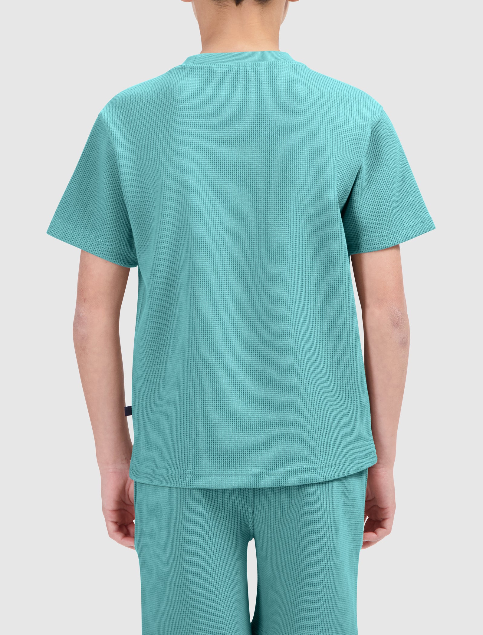 Junior Waffle Embroidery T-shirt | Emerald