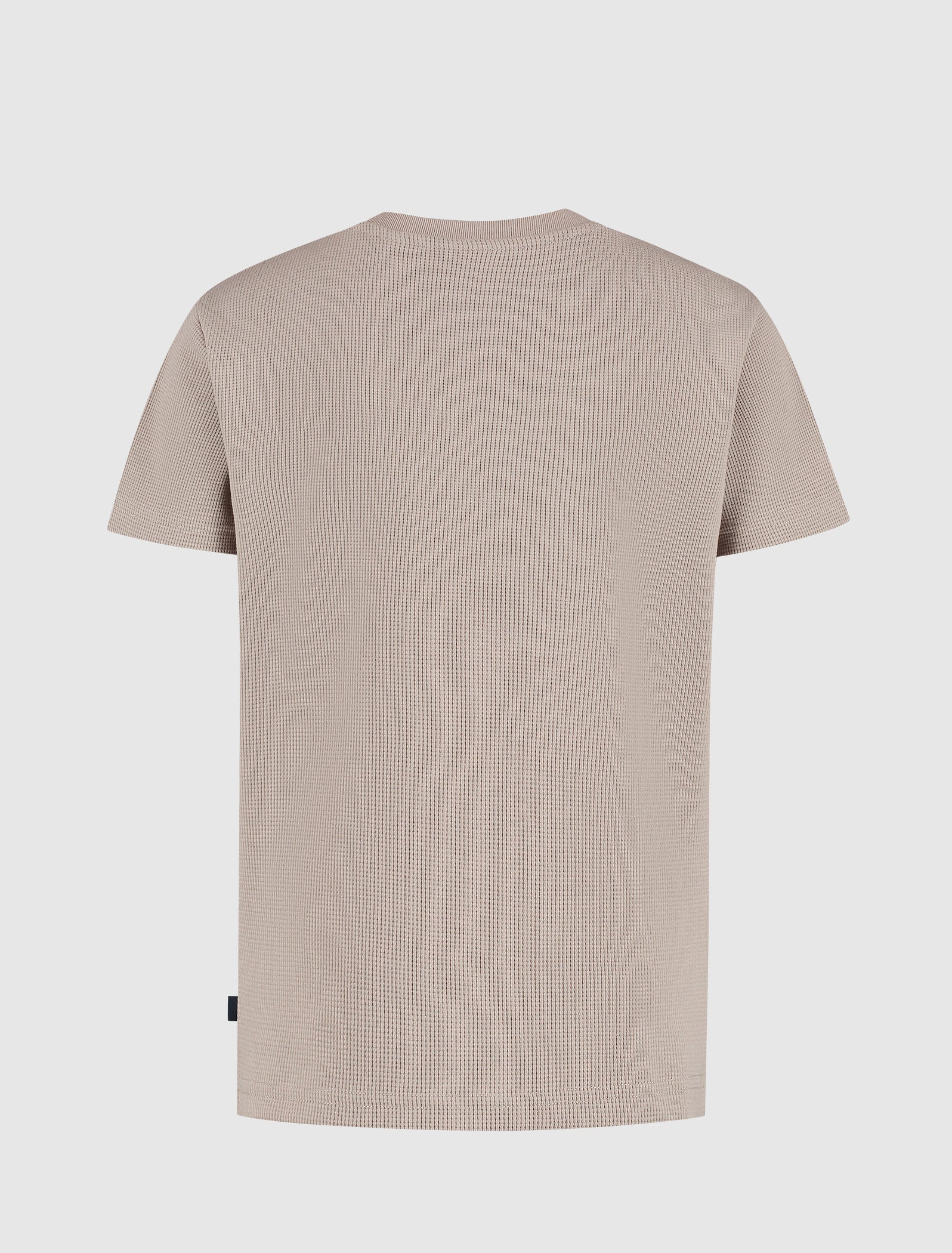 Junior Waffle Embroidery T-shirt | Taupe