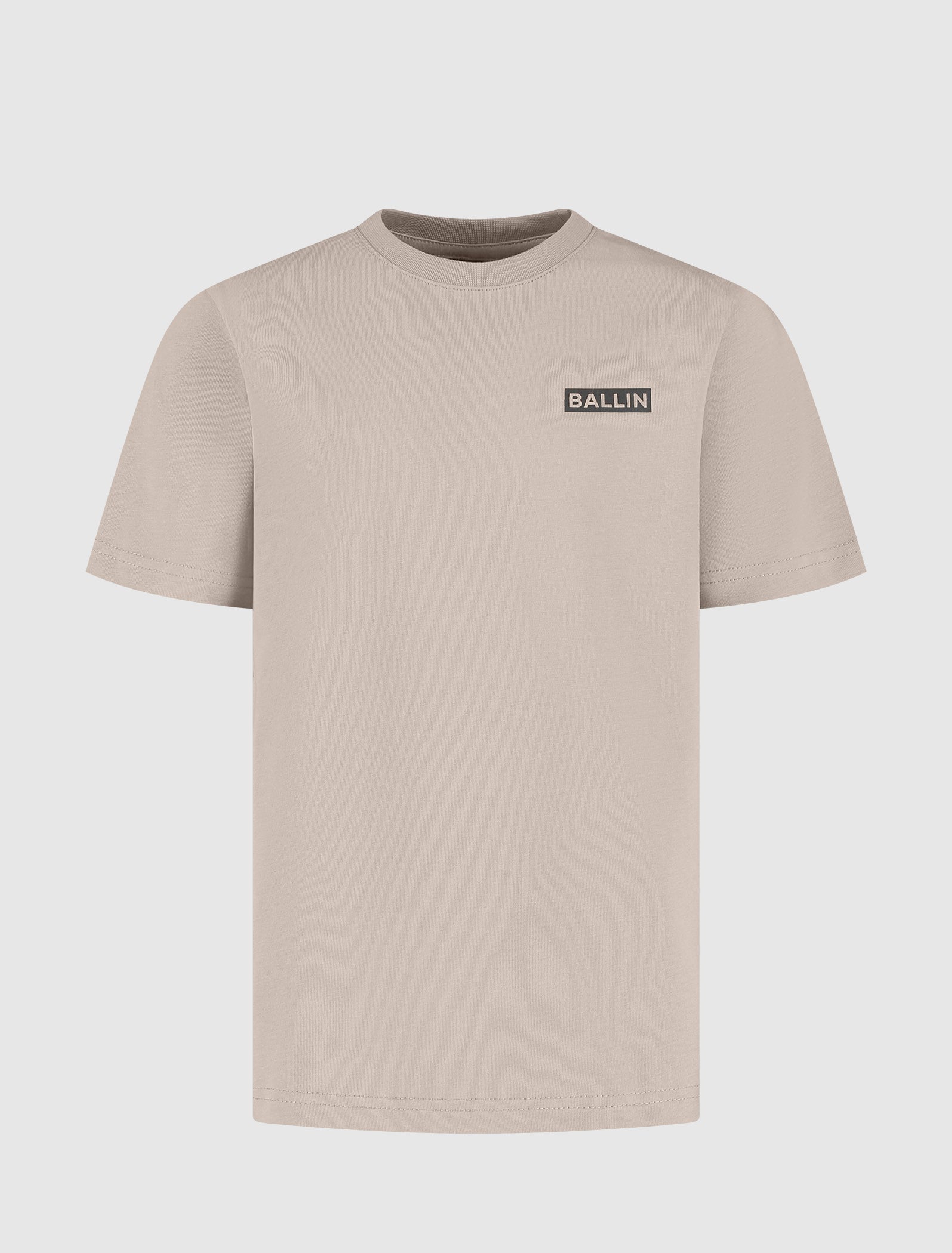 Junior Box Logo Initial T-shirt | Taupe