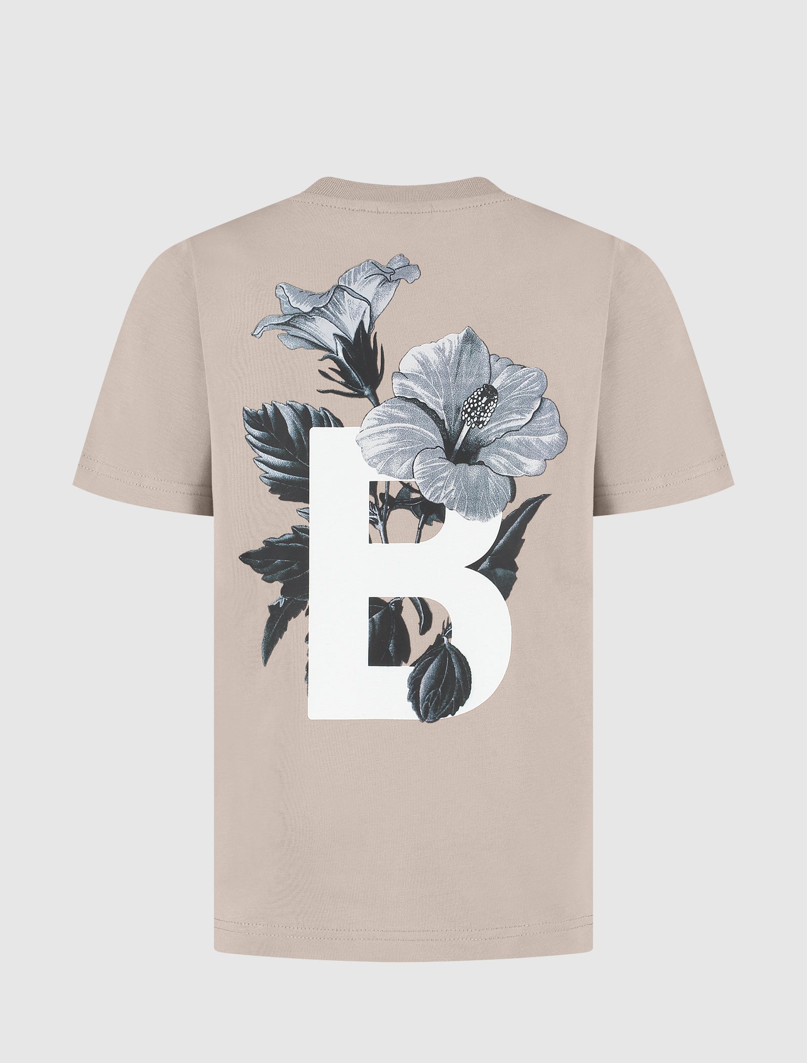 Junior Box Logo Initial T-shirt | Taupe