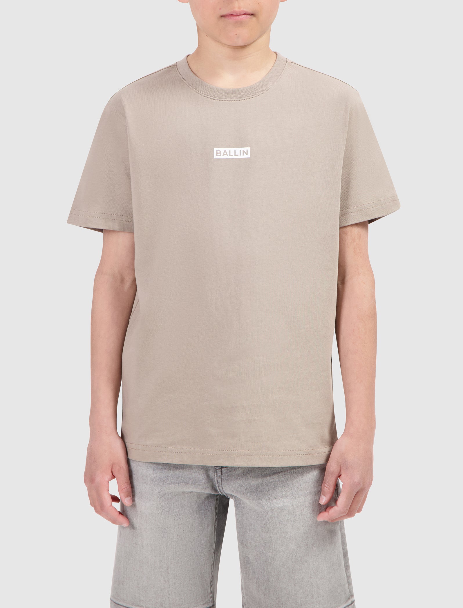 Junior Botanic Box Logo T-shirt | Taupe