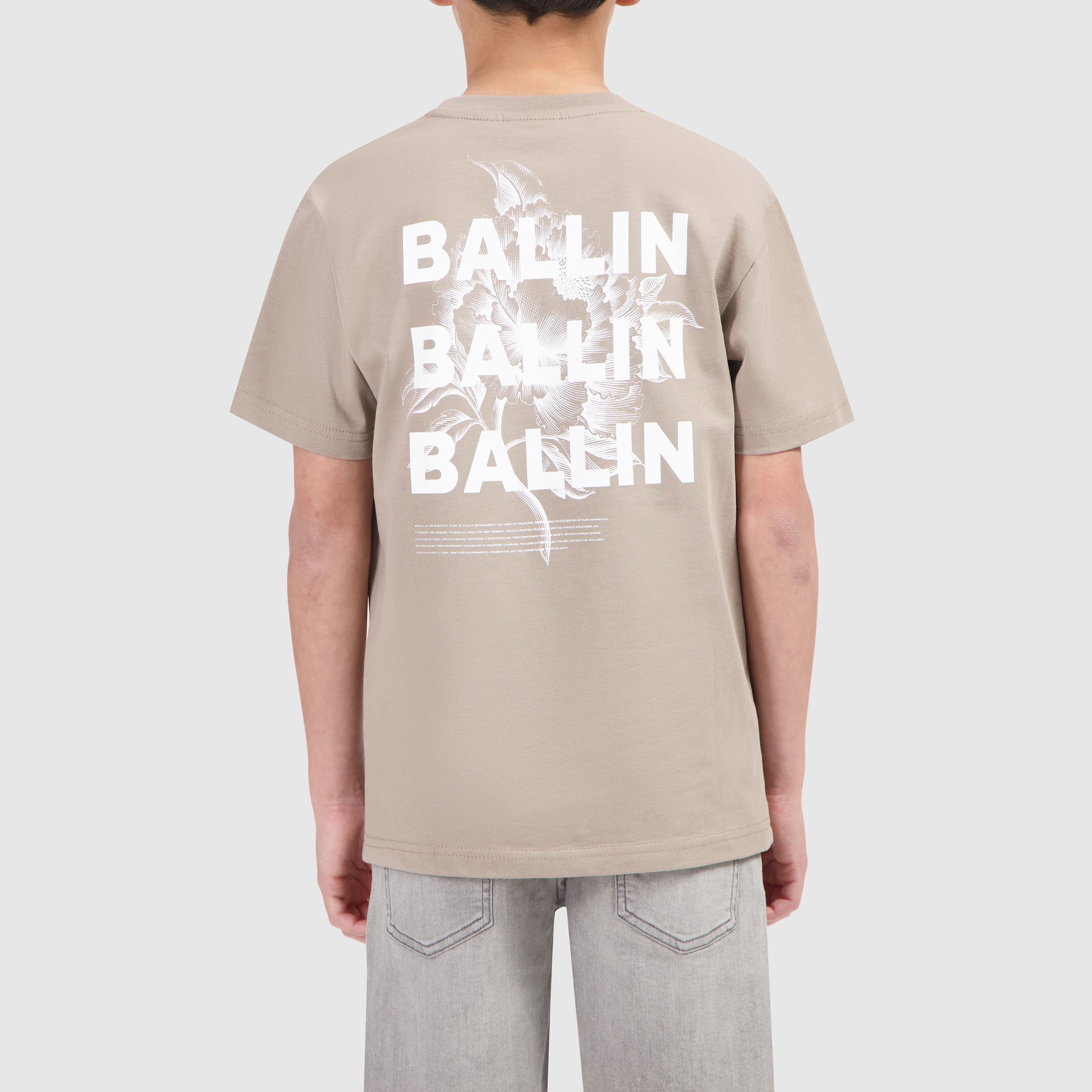 Junior Botanic Box Logo T-shirt | Taupe