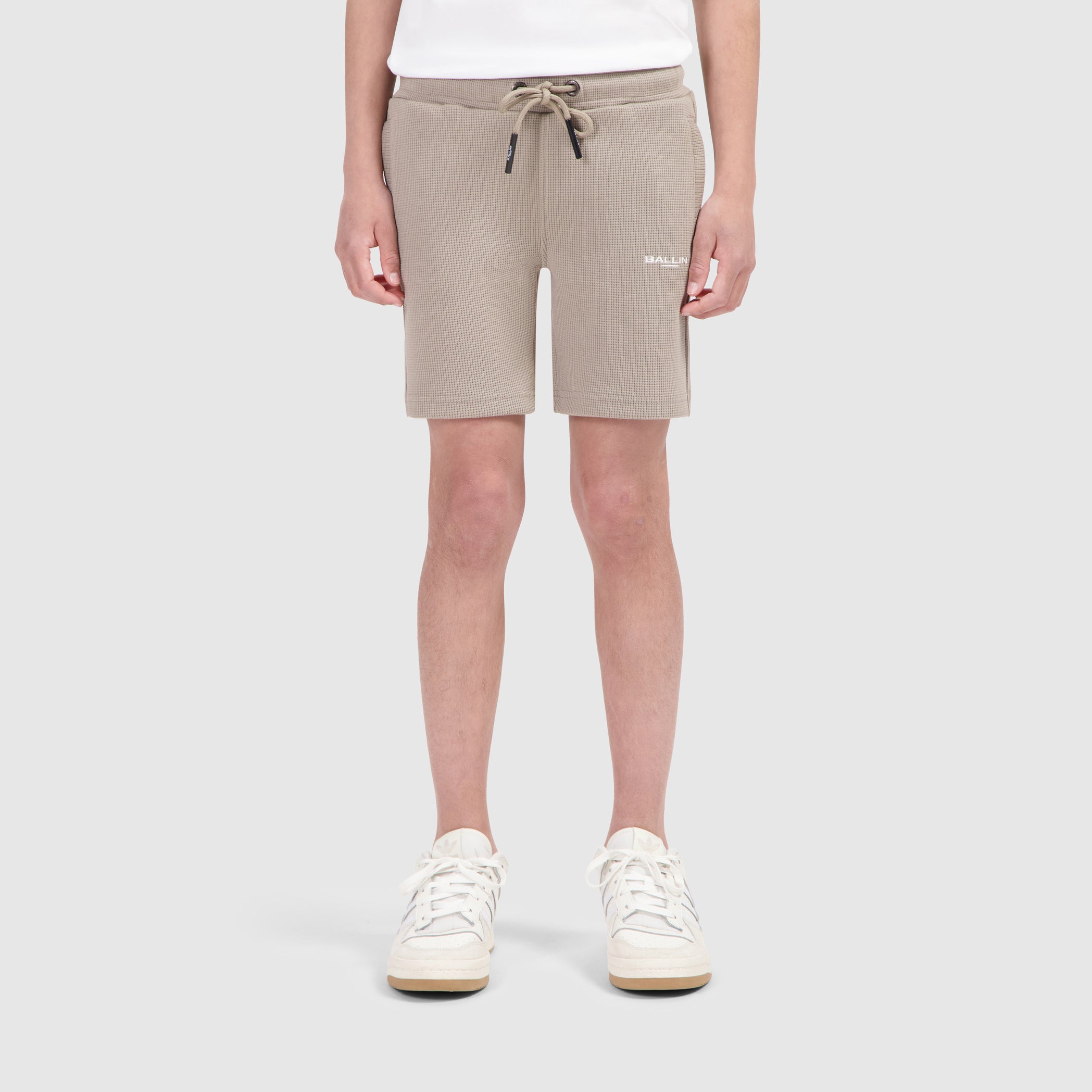 Junior Waffle Shorts | Taupe