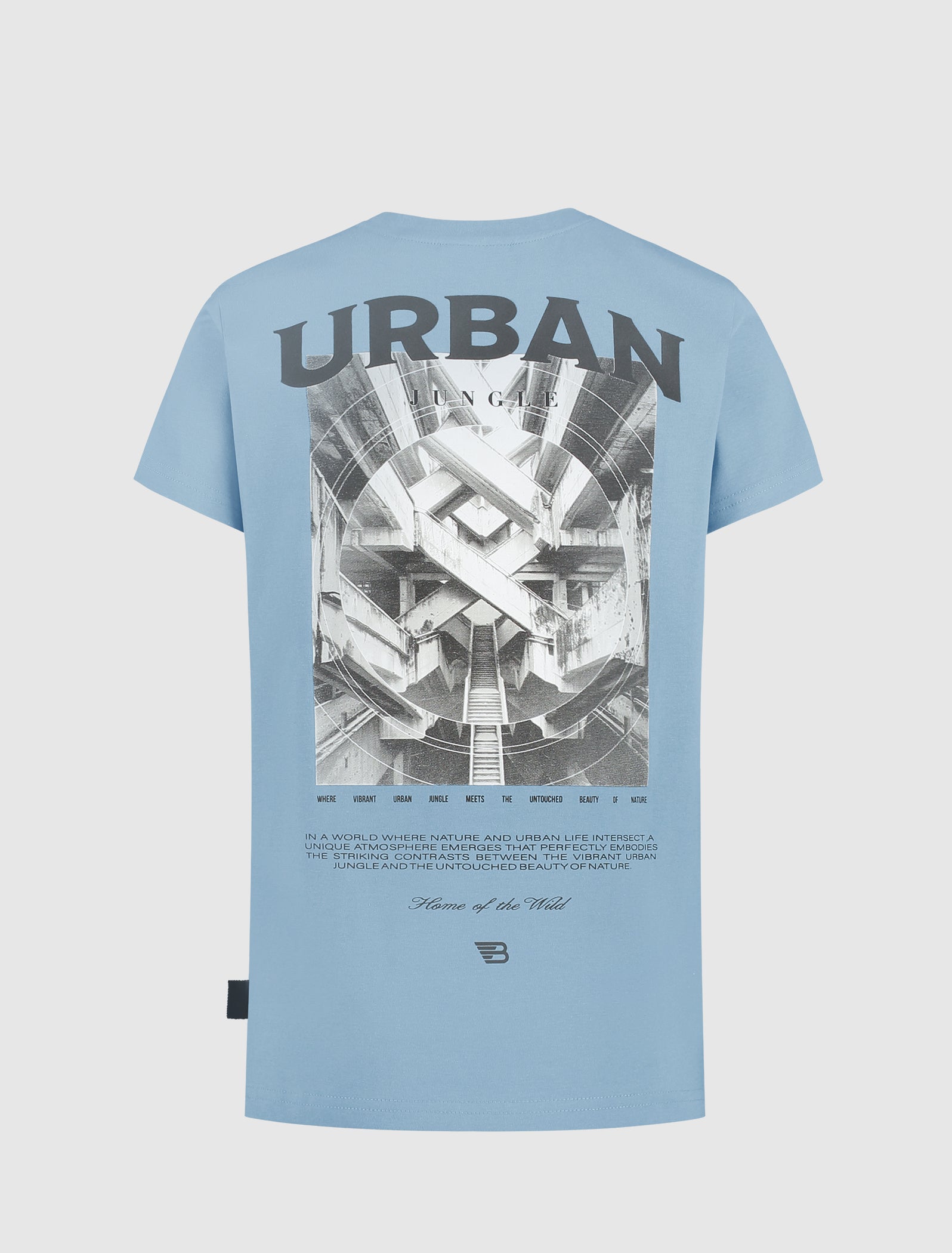 Junior Urban Jungle T-shirt | Mid Blue Grey
