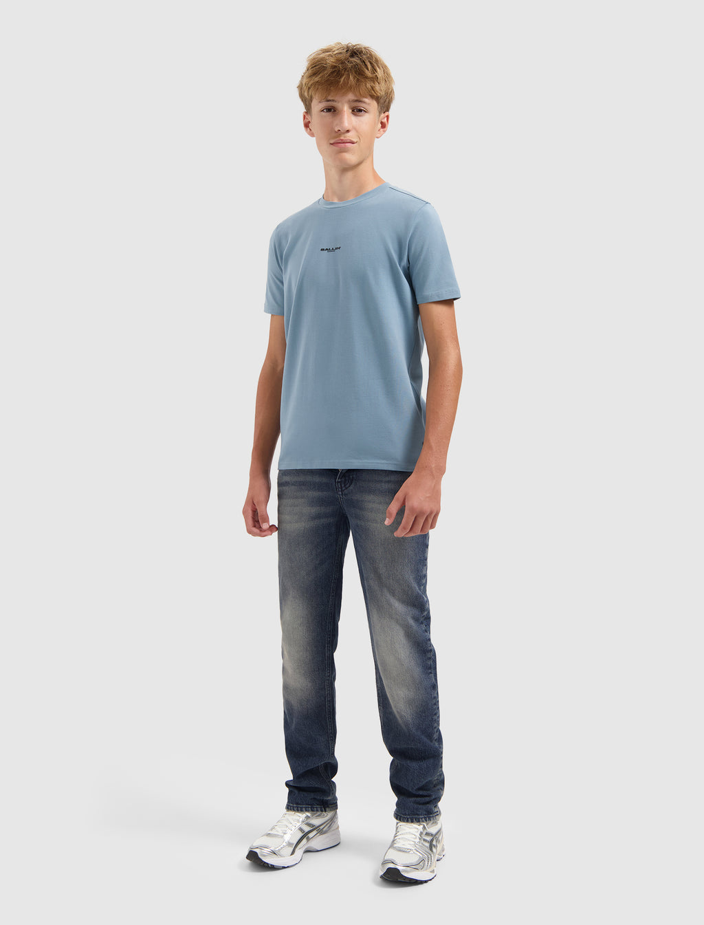 Junior Urban Jungle T-shirt | Mid Blue Grey