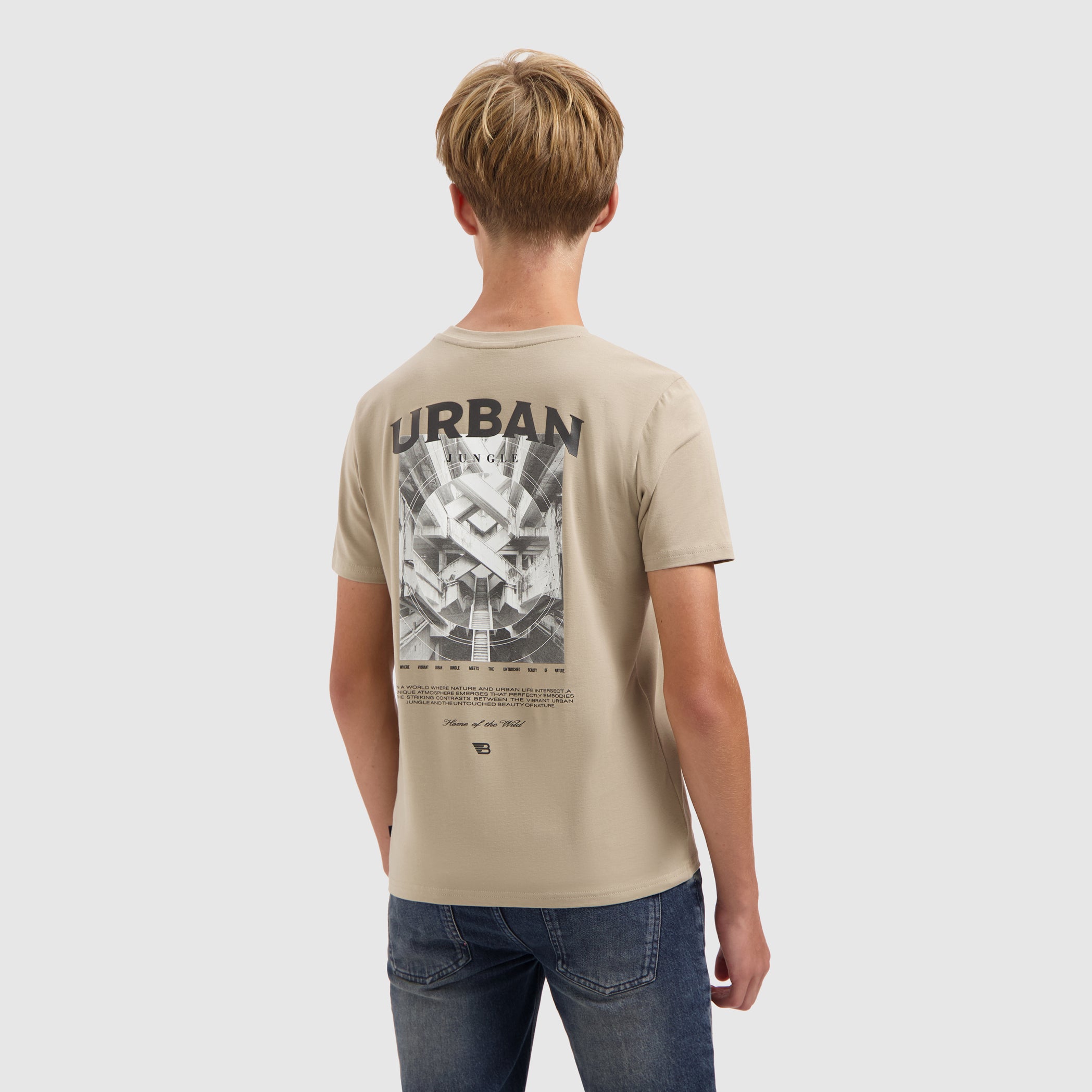 Junior Urban Jungle T-shirt | Taupe