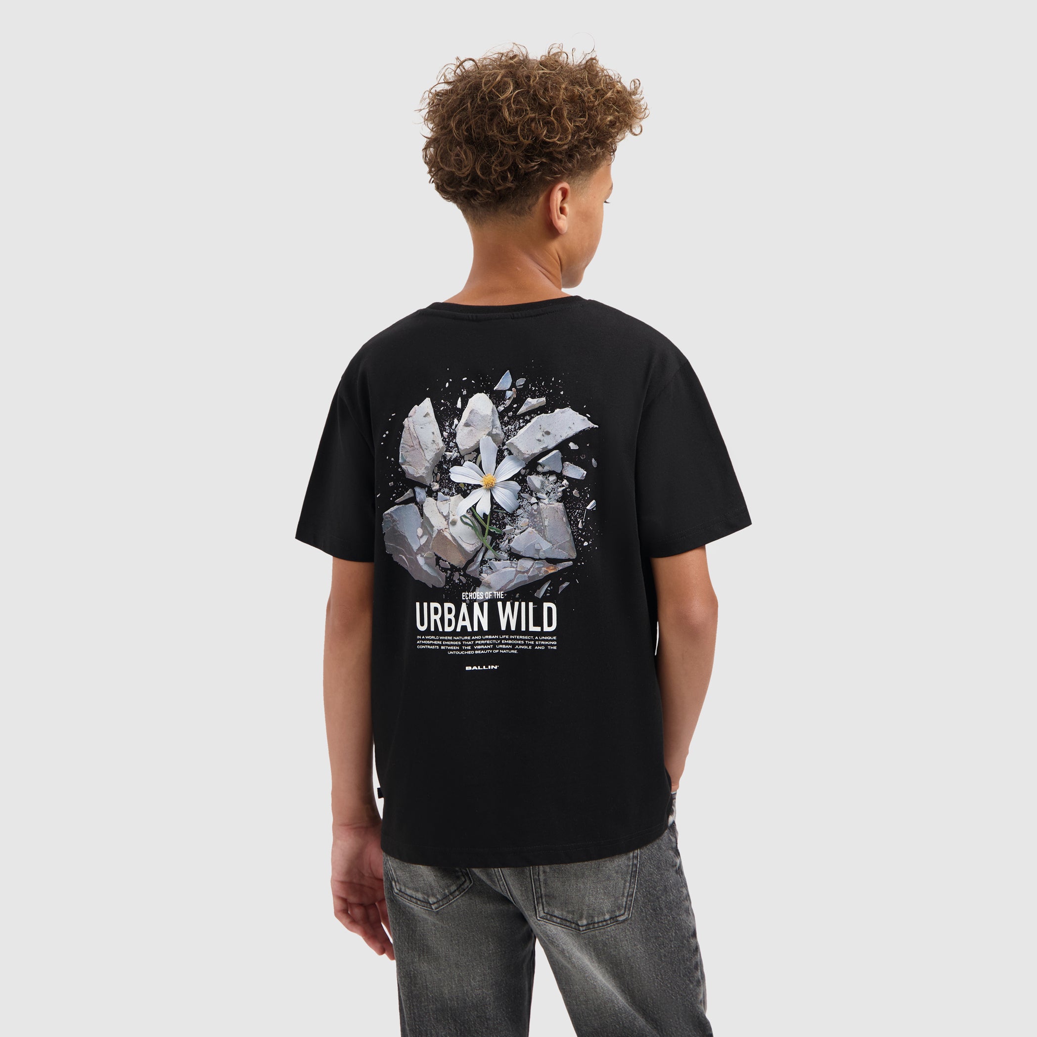 Junior Urban Wild Explosion T-shirt | Black