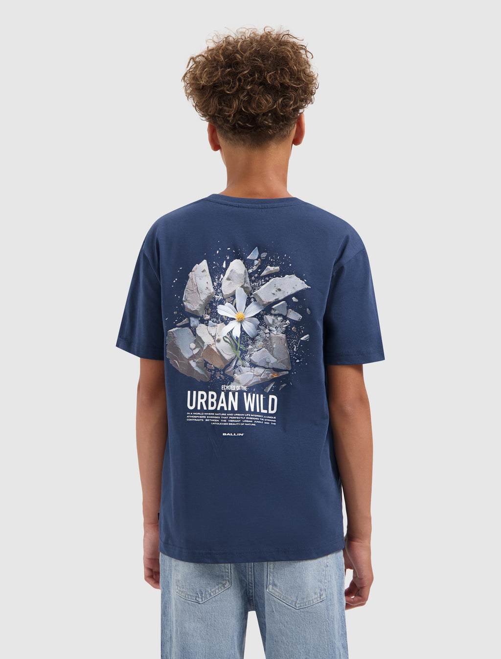 Junior Urban Wild Explosion T-shirt | Navy