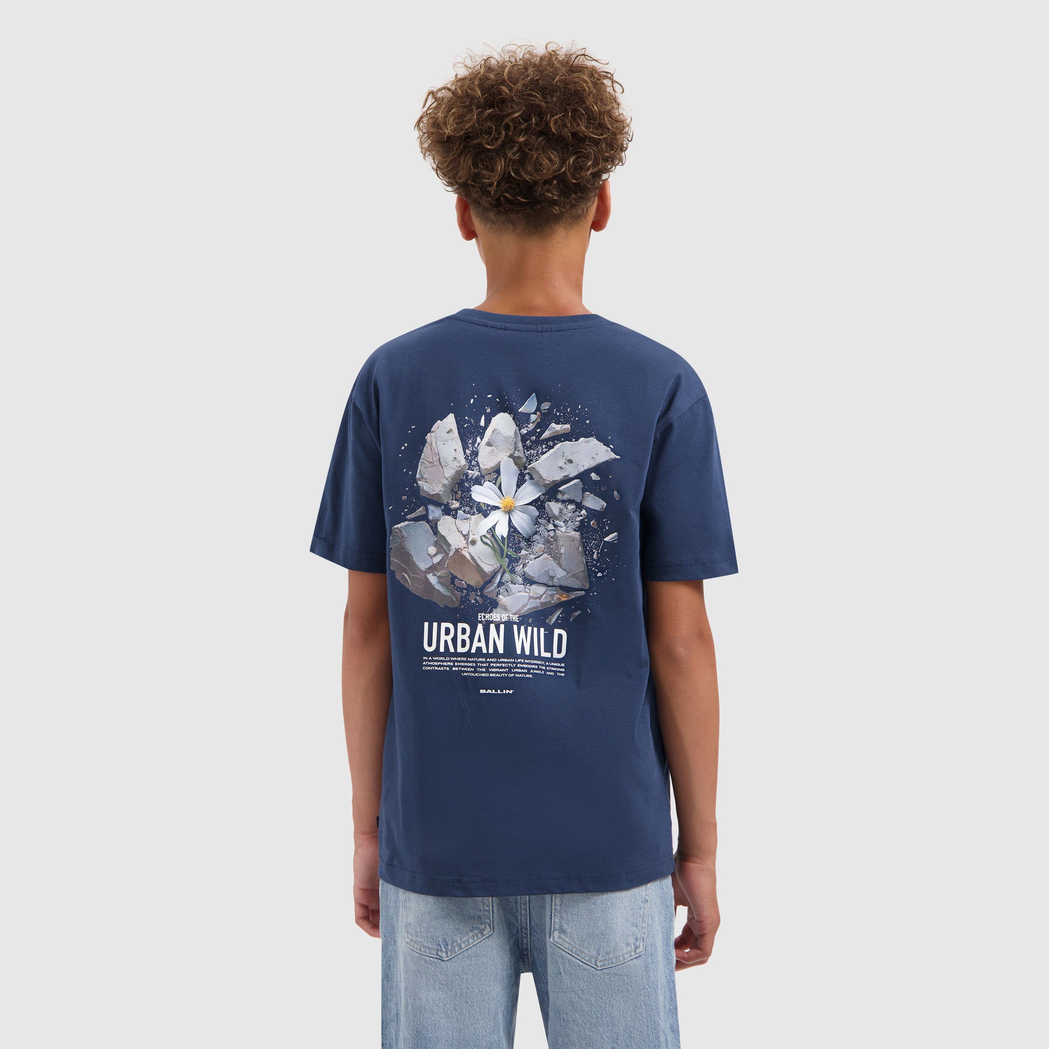 Junior Urban Wild Explosion T-shirt | Navy
