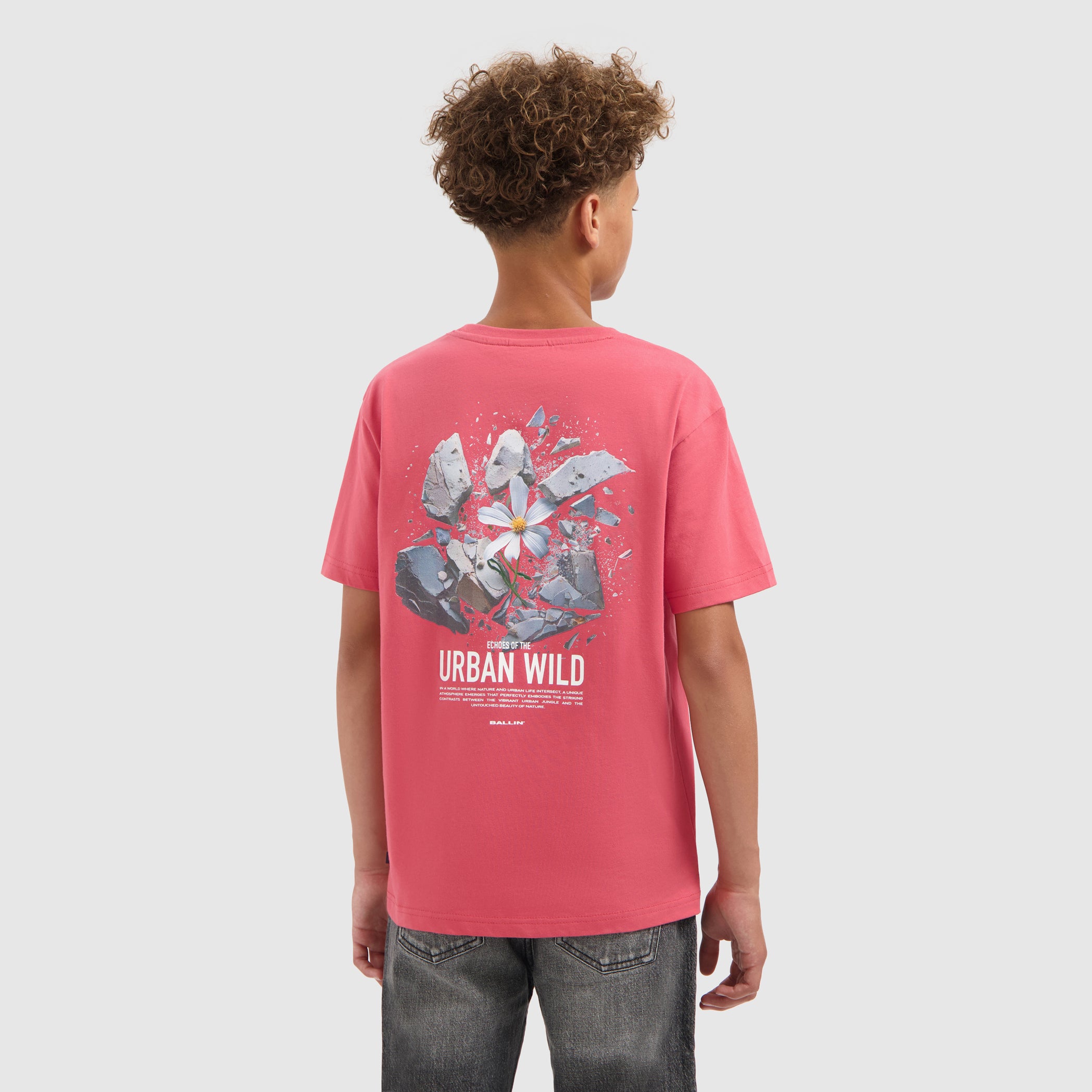 Junior Urban Wild Explosion T-shirt | Grapefruit