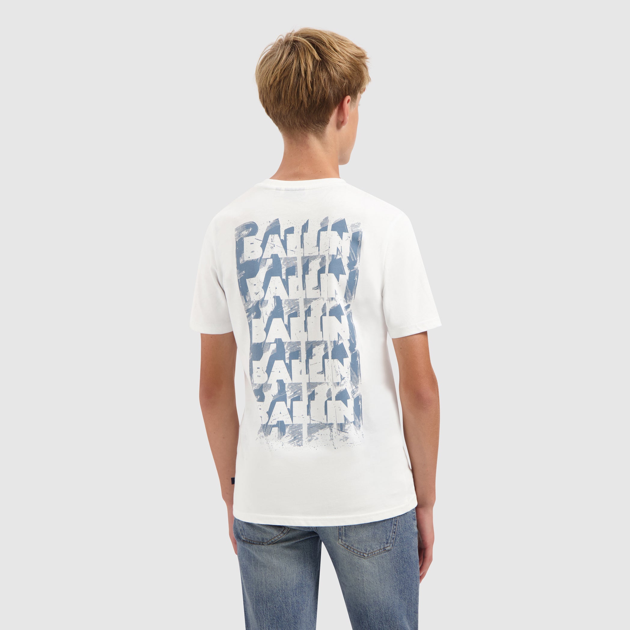 Junior Stacked Logo T-shirt | Off White