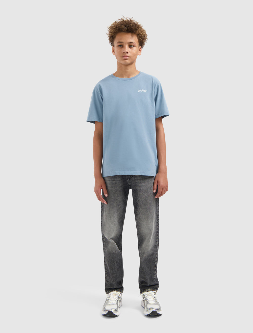 Junior BLLN Outline T-shirt | Mid Blue Grey