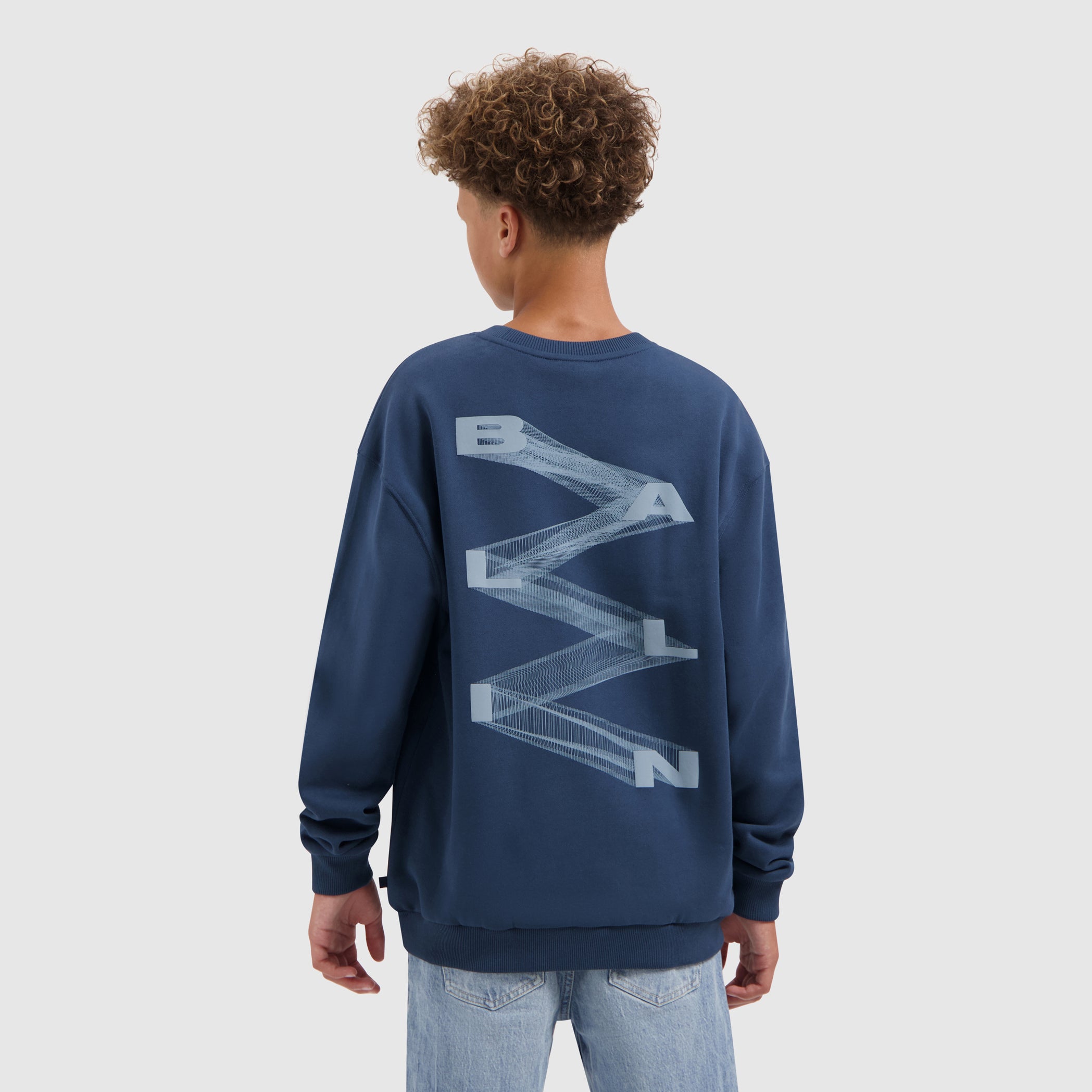 Junior Zig Zag Logo Sweater | Navy