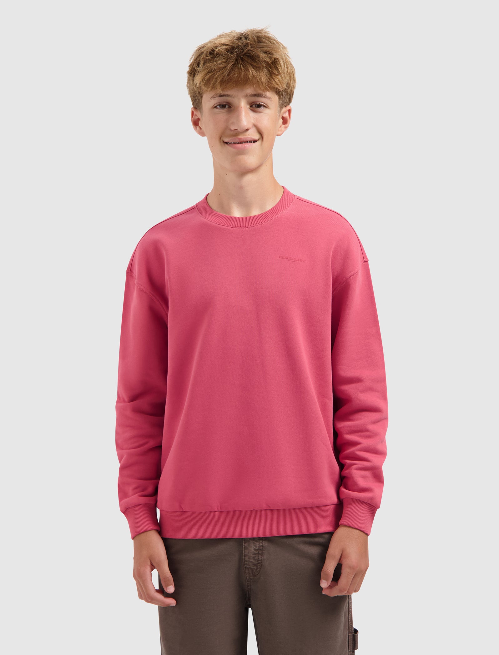 Junior Zig Zag Logo Sweater | Grapefruit