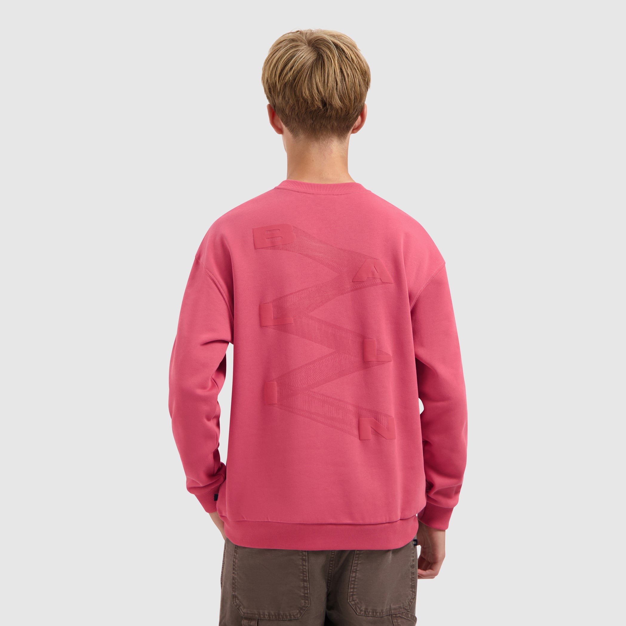 Junior Zig Zag Logo Sweater | Grapefruit