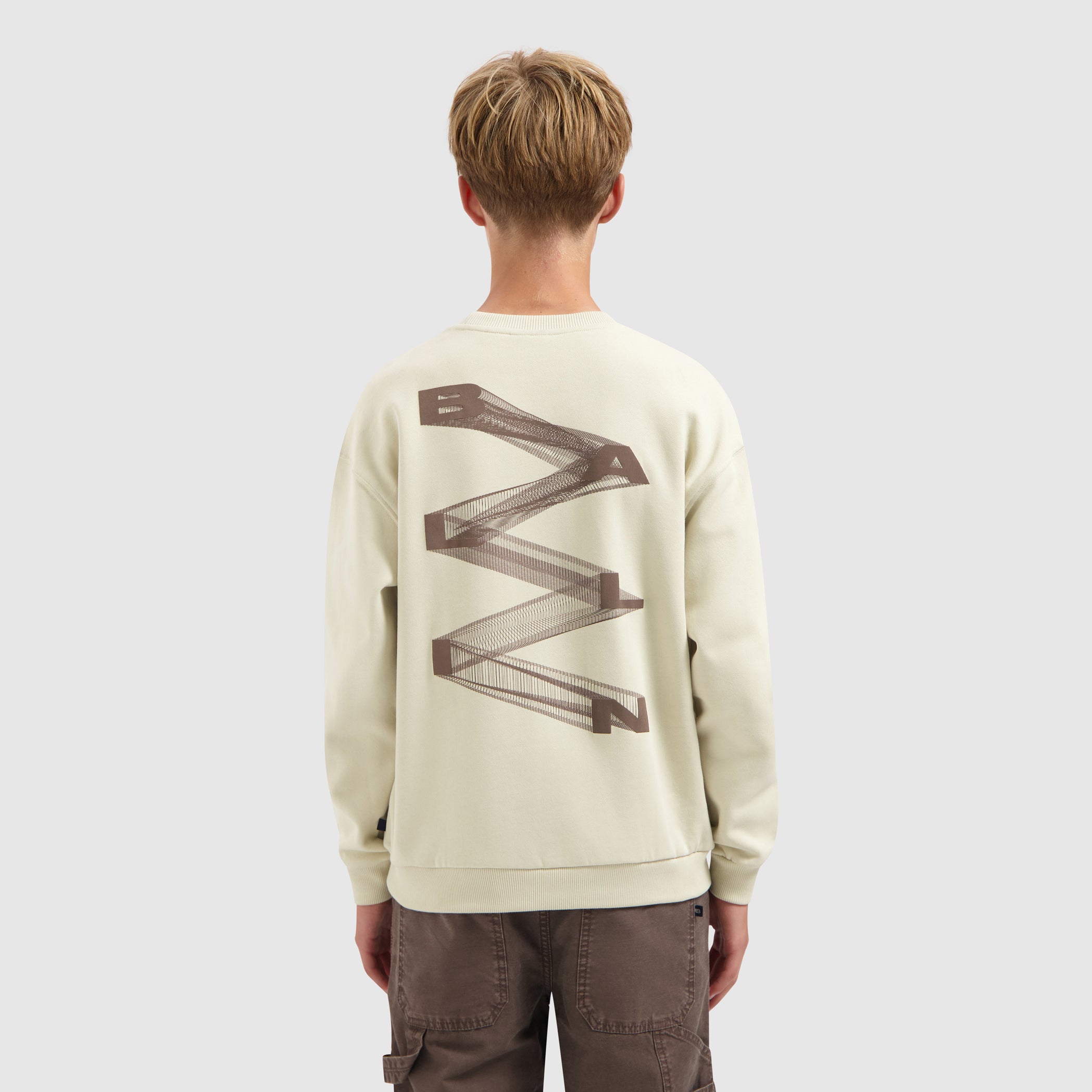 Junior Zig Zag Logo Sweater | Sand