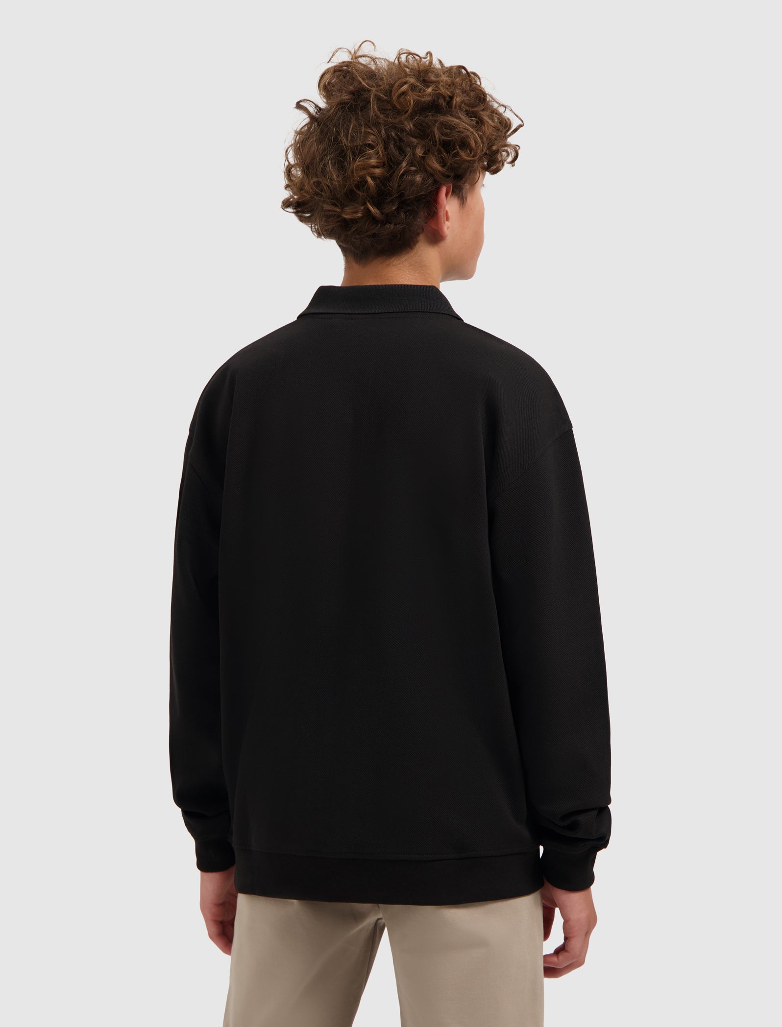 Junior Circle logo Polo Sweater | Black