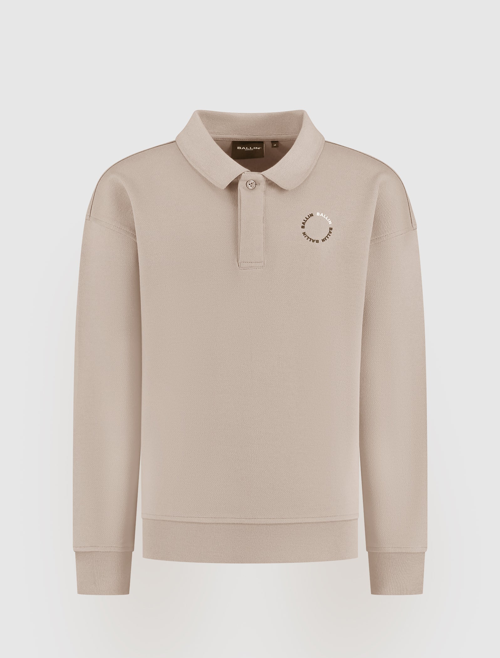Junior Circle logo Polo Sweater | Taupe
