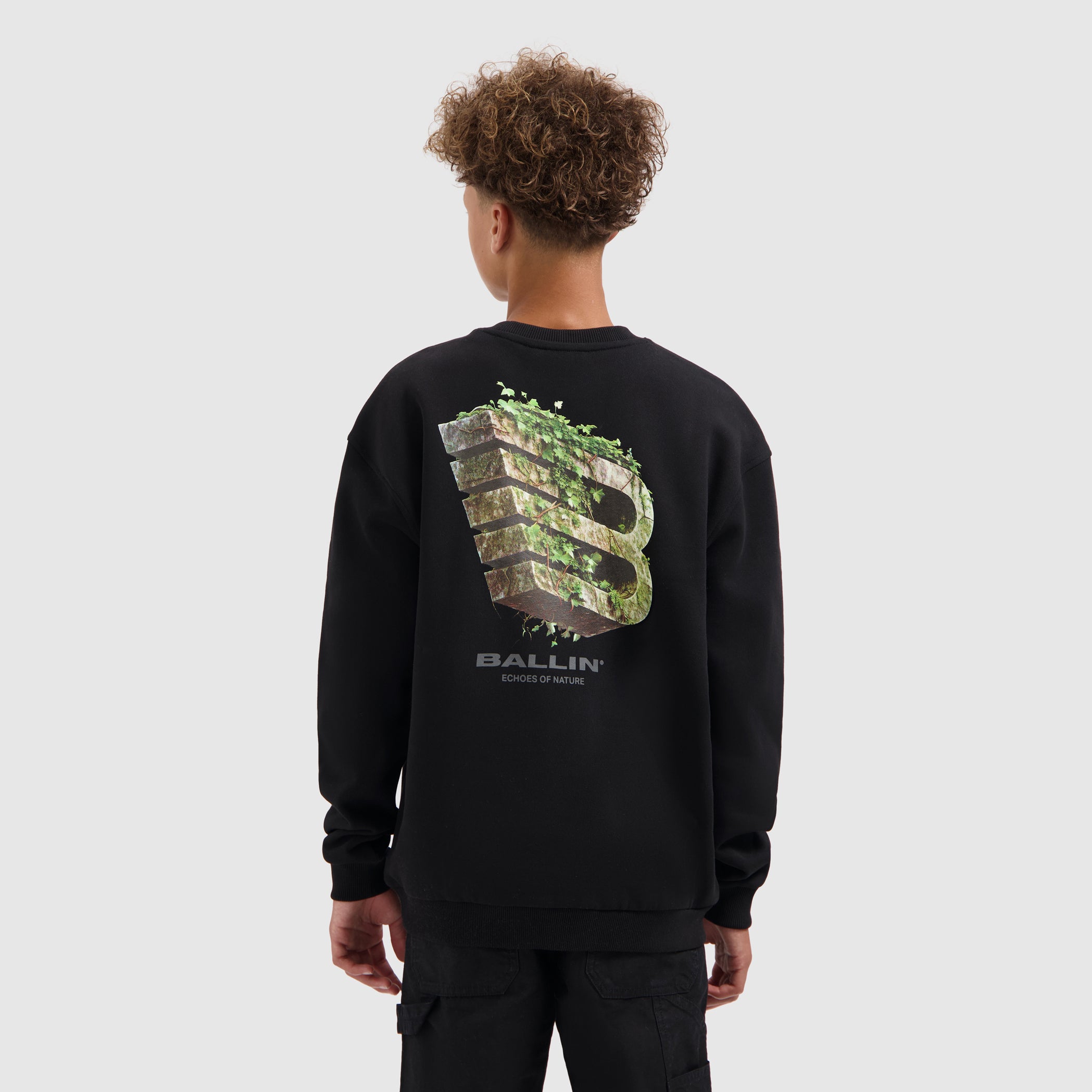 Junior Echoes Of Nature Sweater | Black