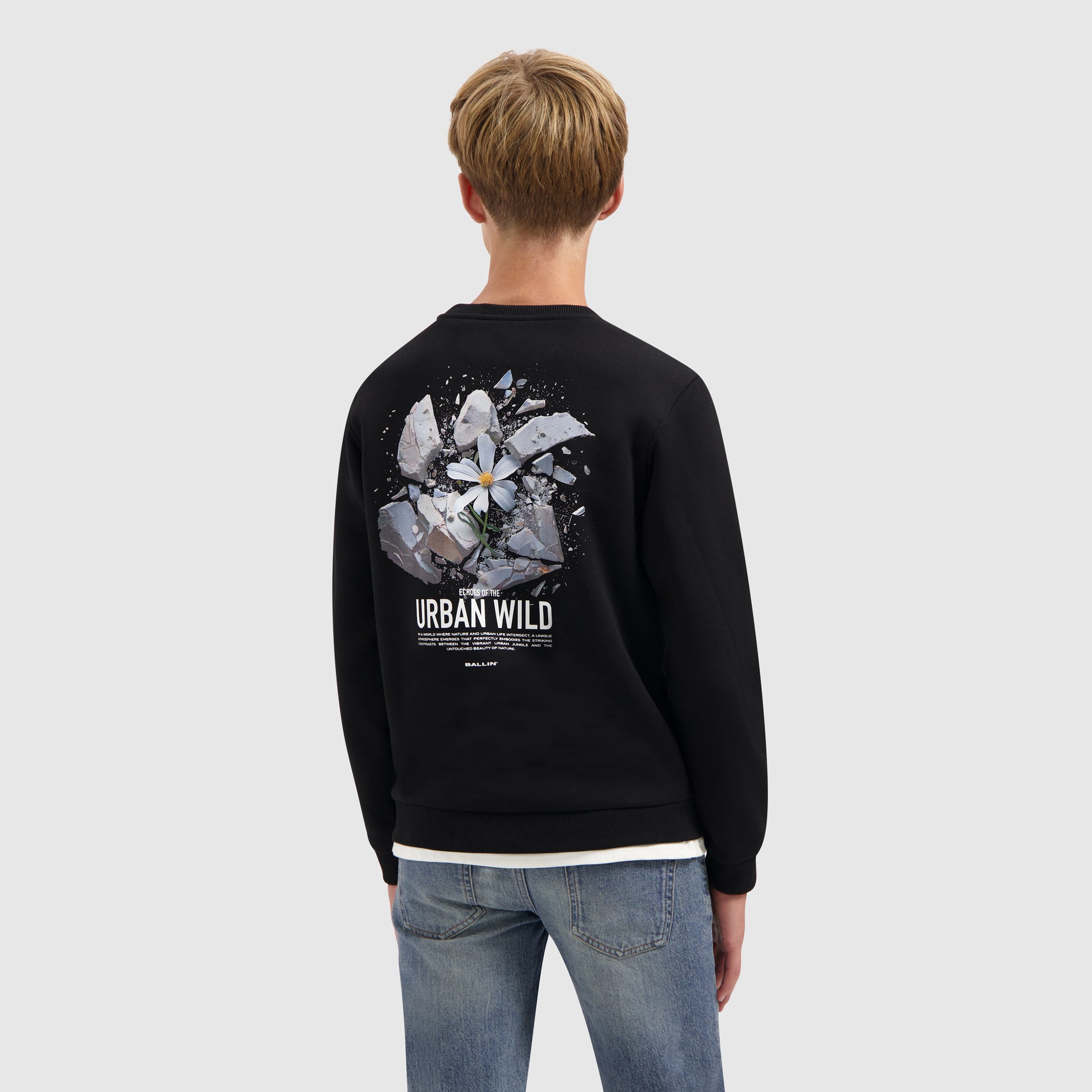 Junior Urban Wild Explosion Sweater | Black