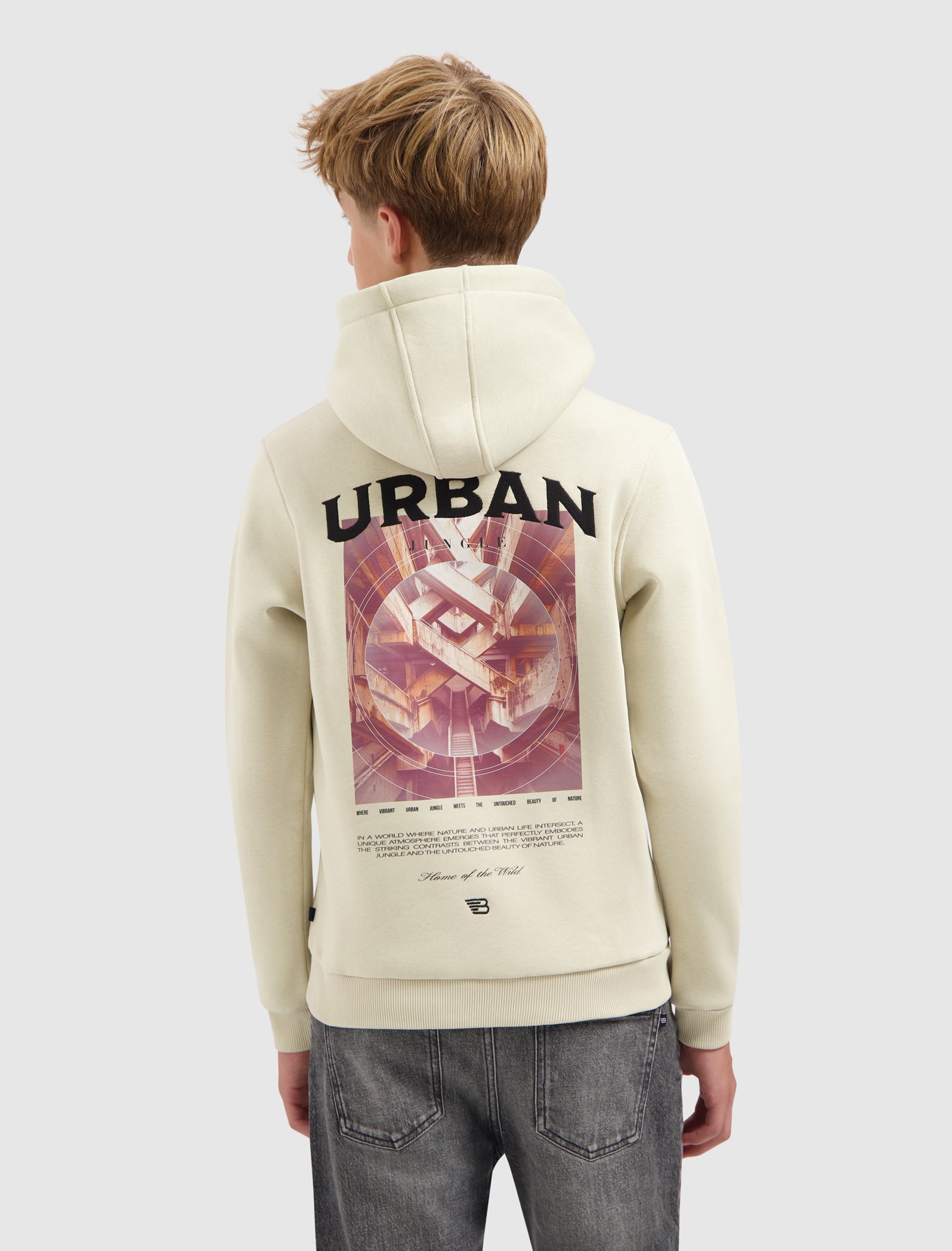 Junior Urban Jungle Hoodie | Sand