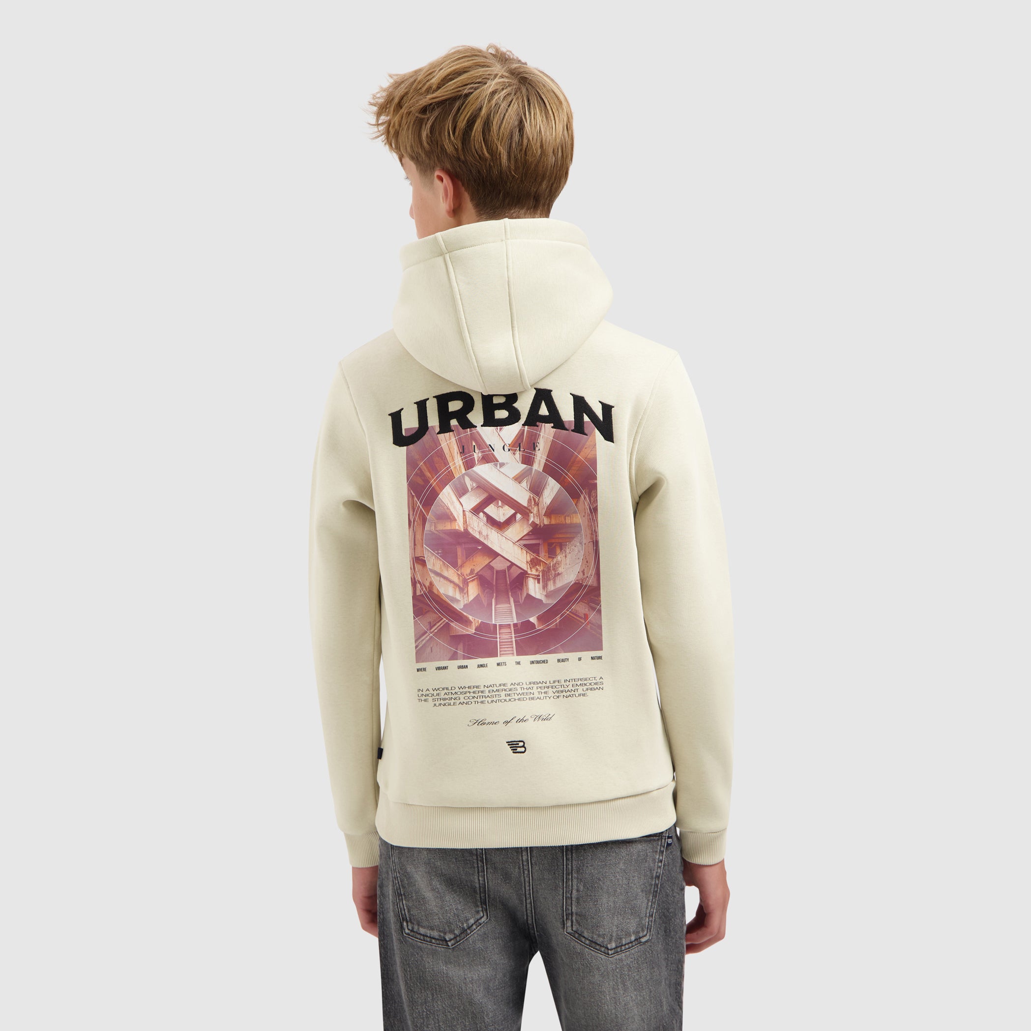 Junior Urban Jungle Hoodie | Sand