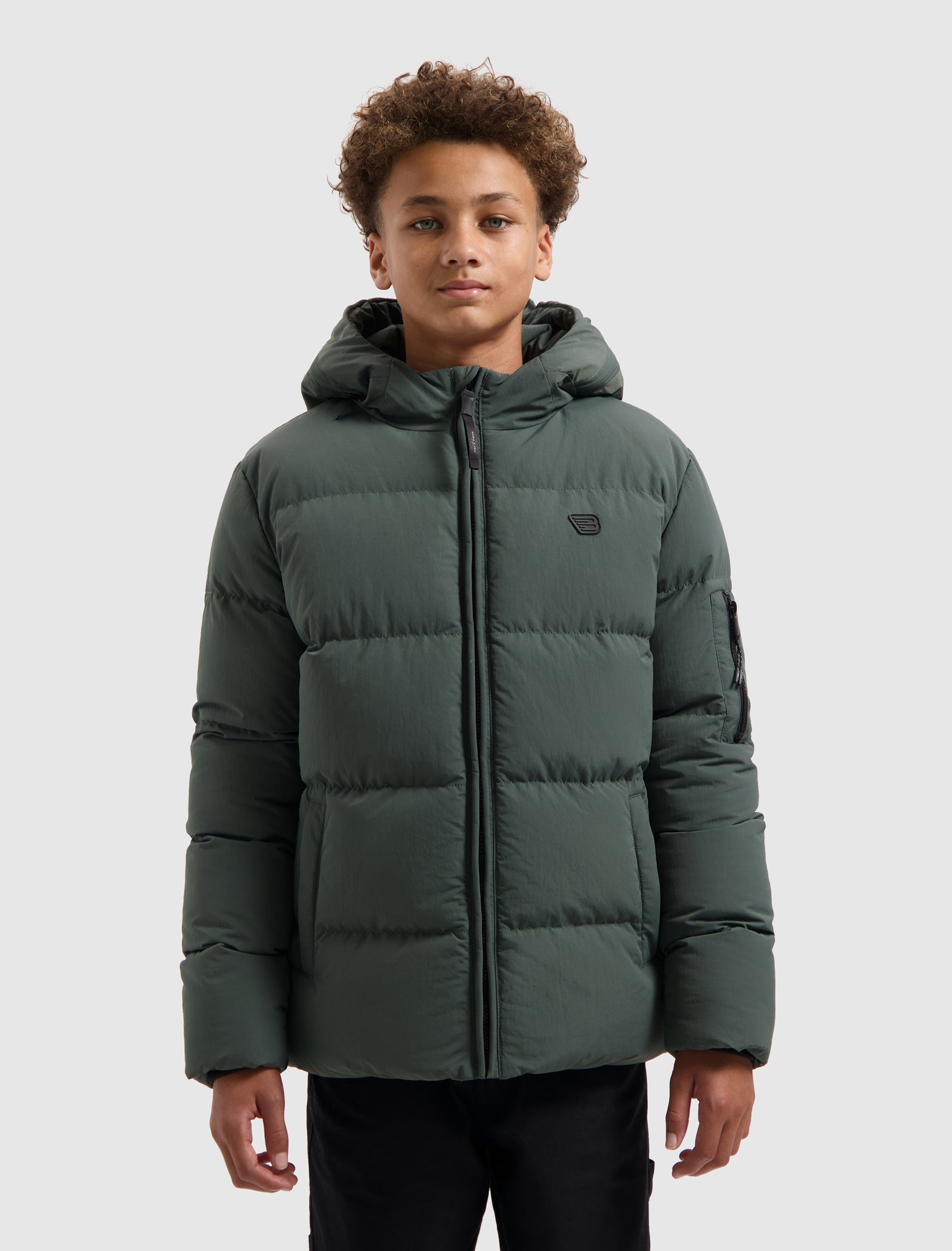 Junior Puffer Jacket | Army Green