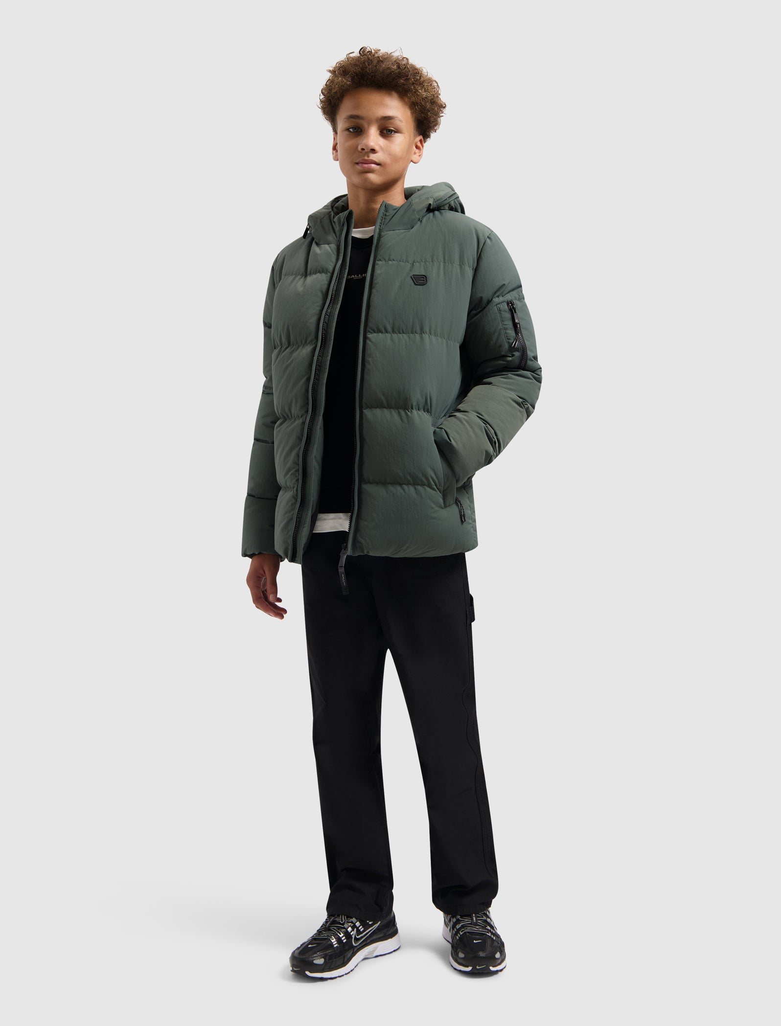 Junior Puffer Jacket | Army Green