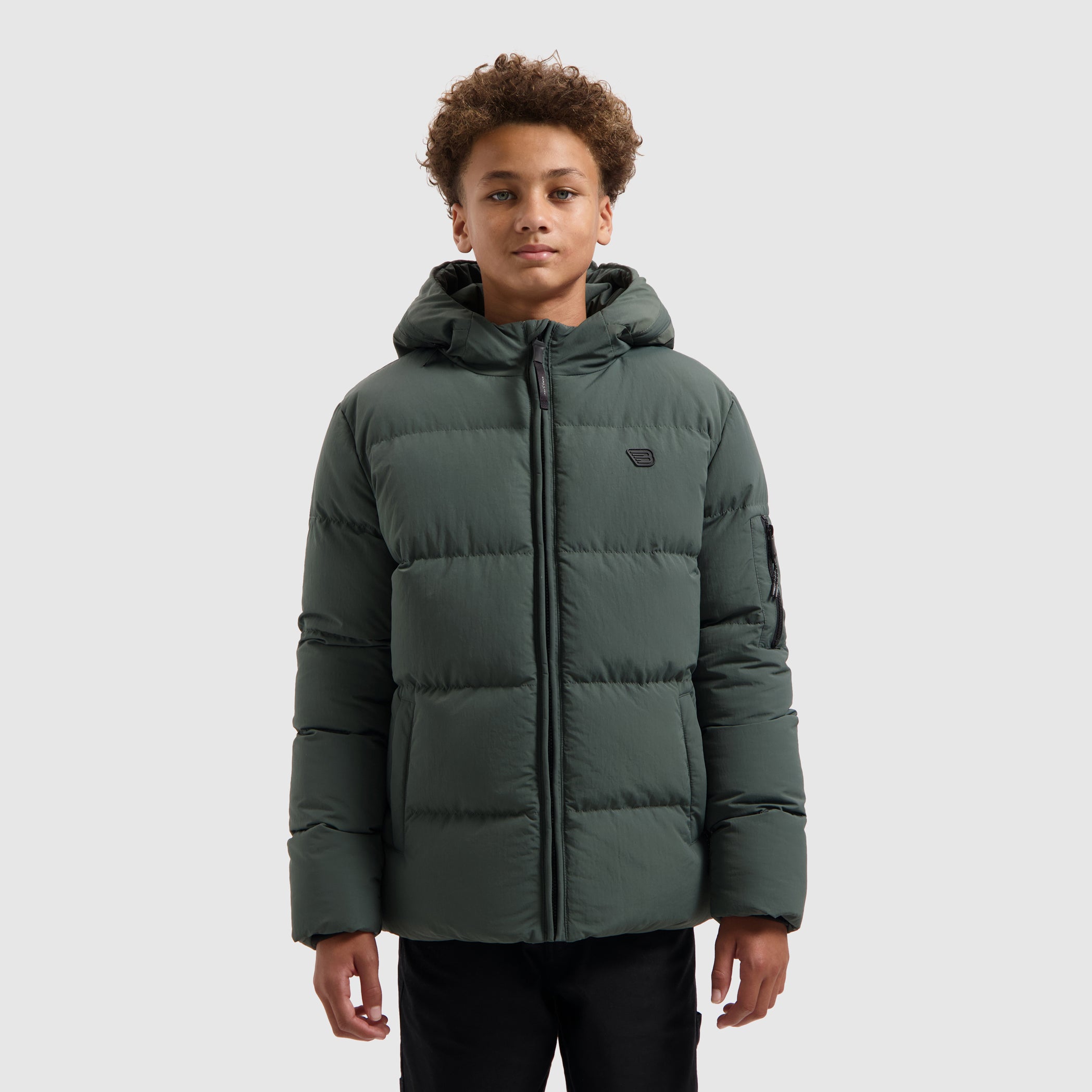 Junior Puffer Jacket | Army Green