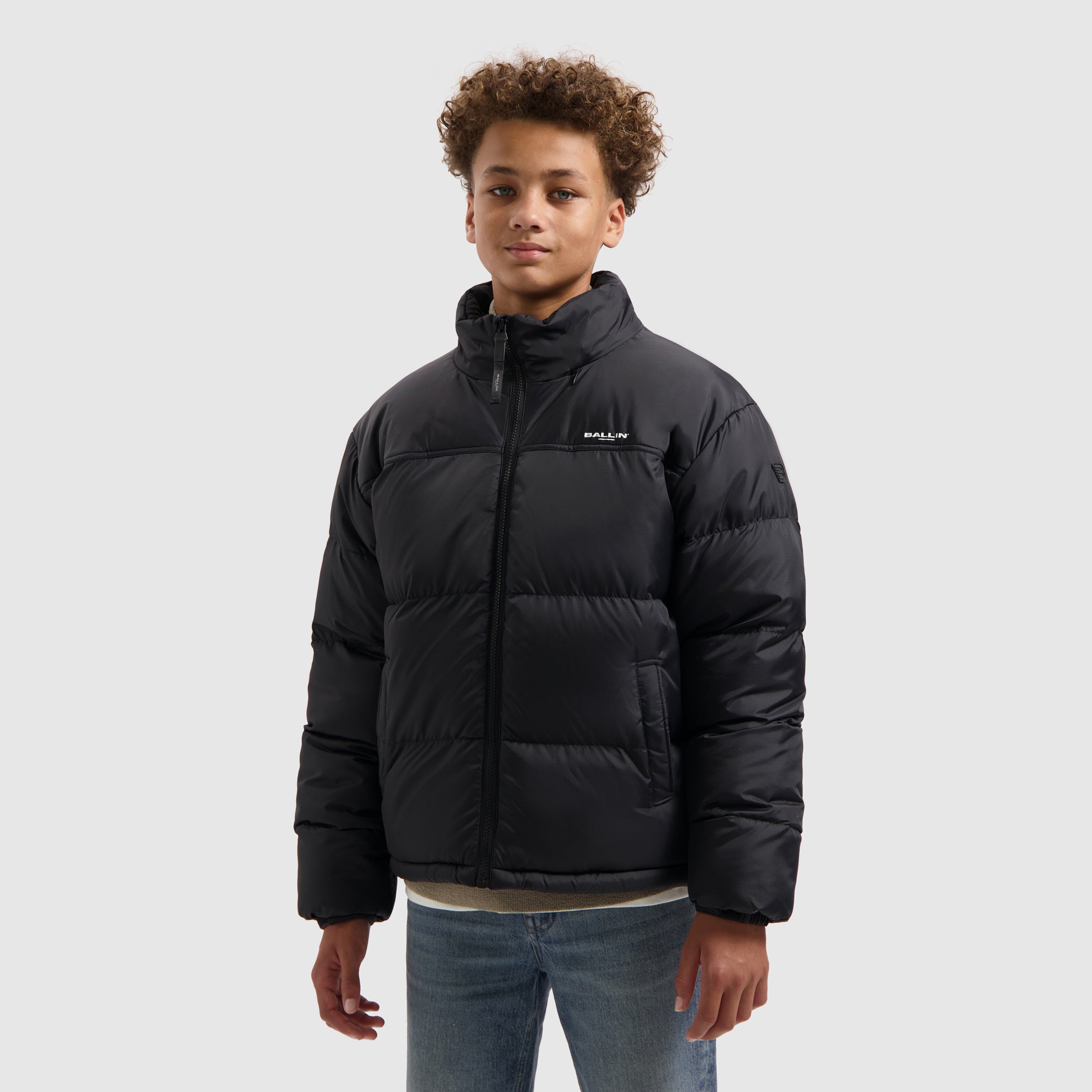 Junior Riptstop Puffer Jacket | Black