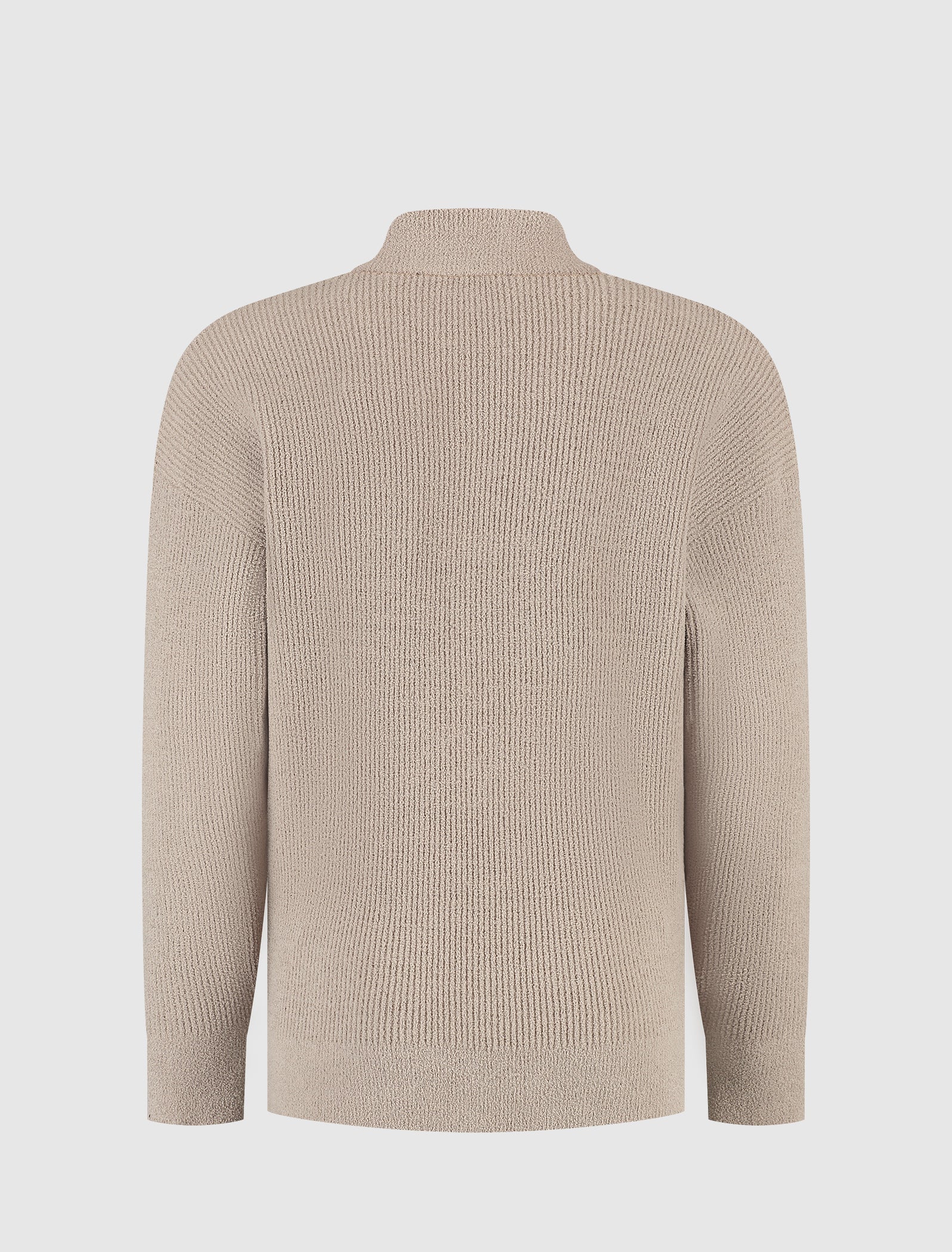 Junior Chenille Half-zip Knit Sweater | Taupe