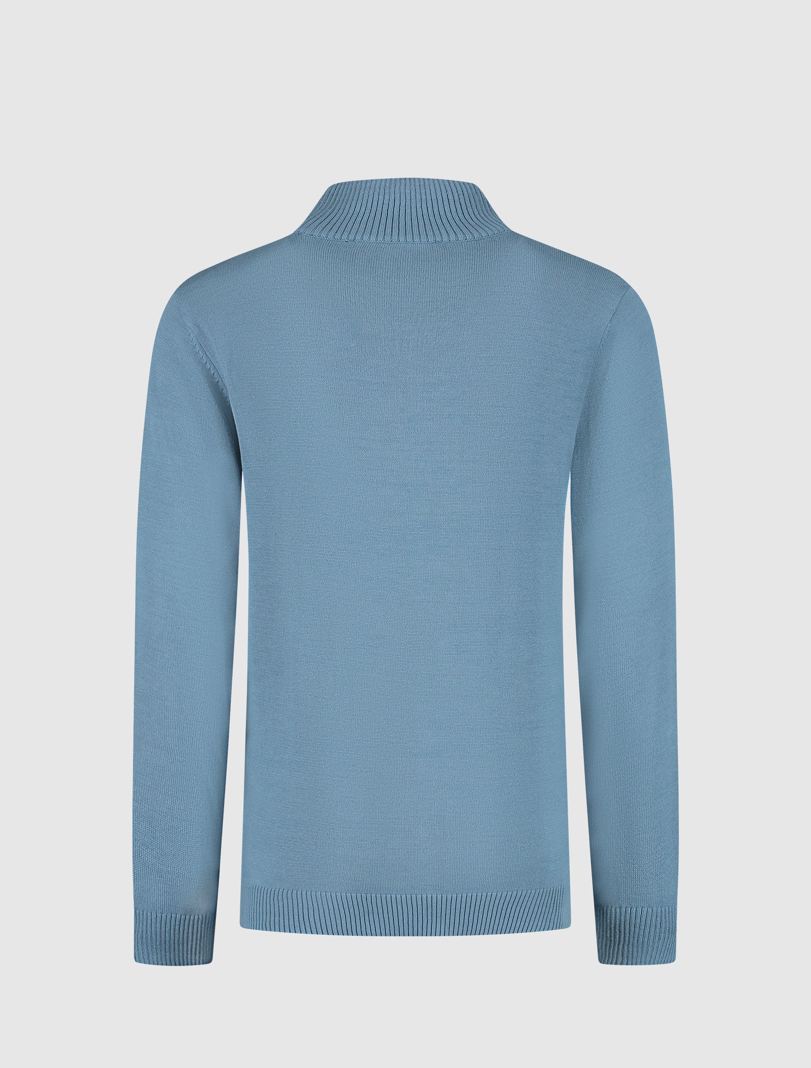 Junior Half-zip Knit Sweater | Mid Blue Grey