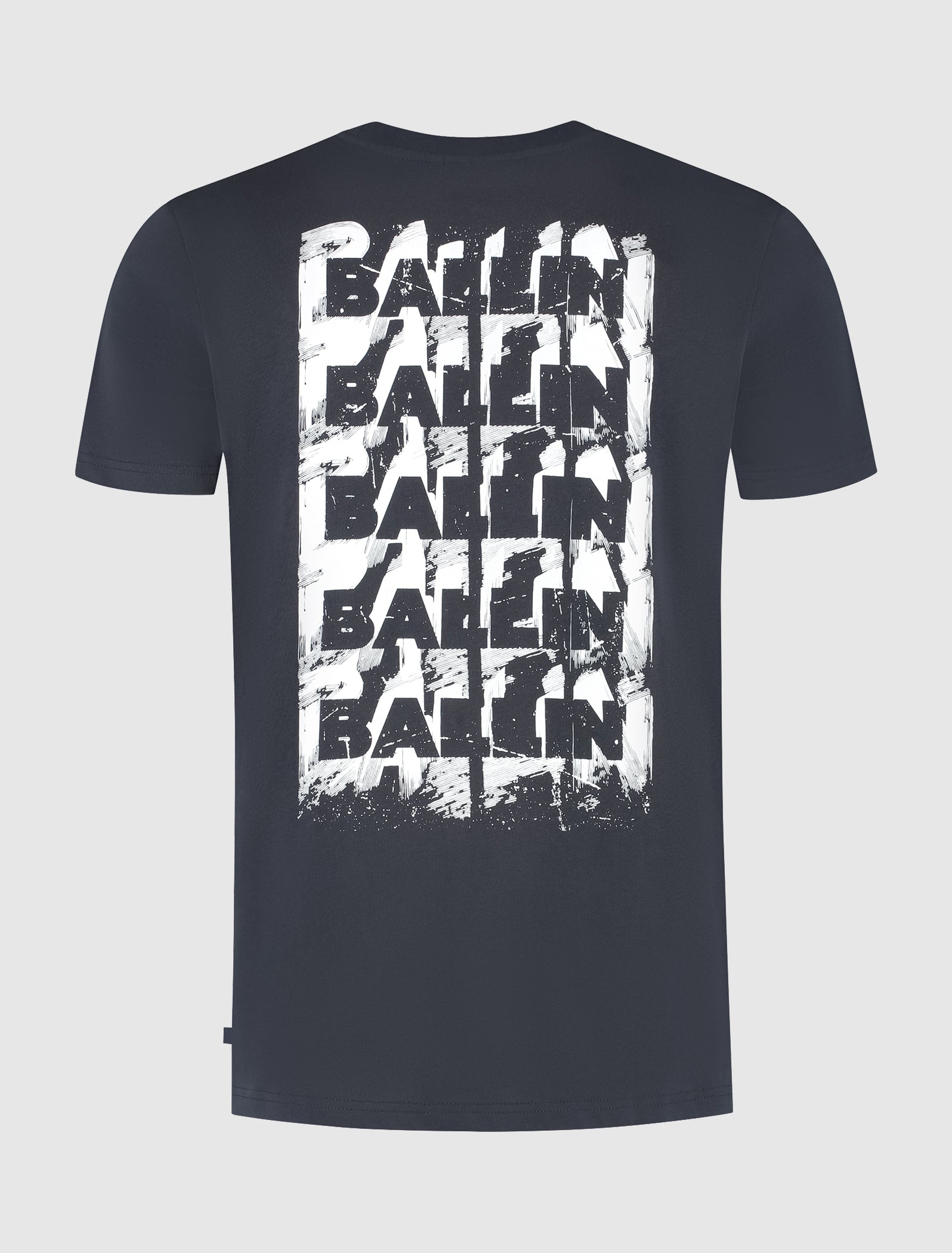 Stacked Outline Logo T-shirt | Navy