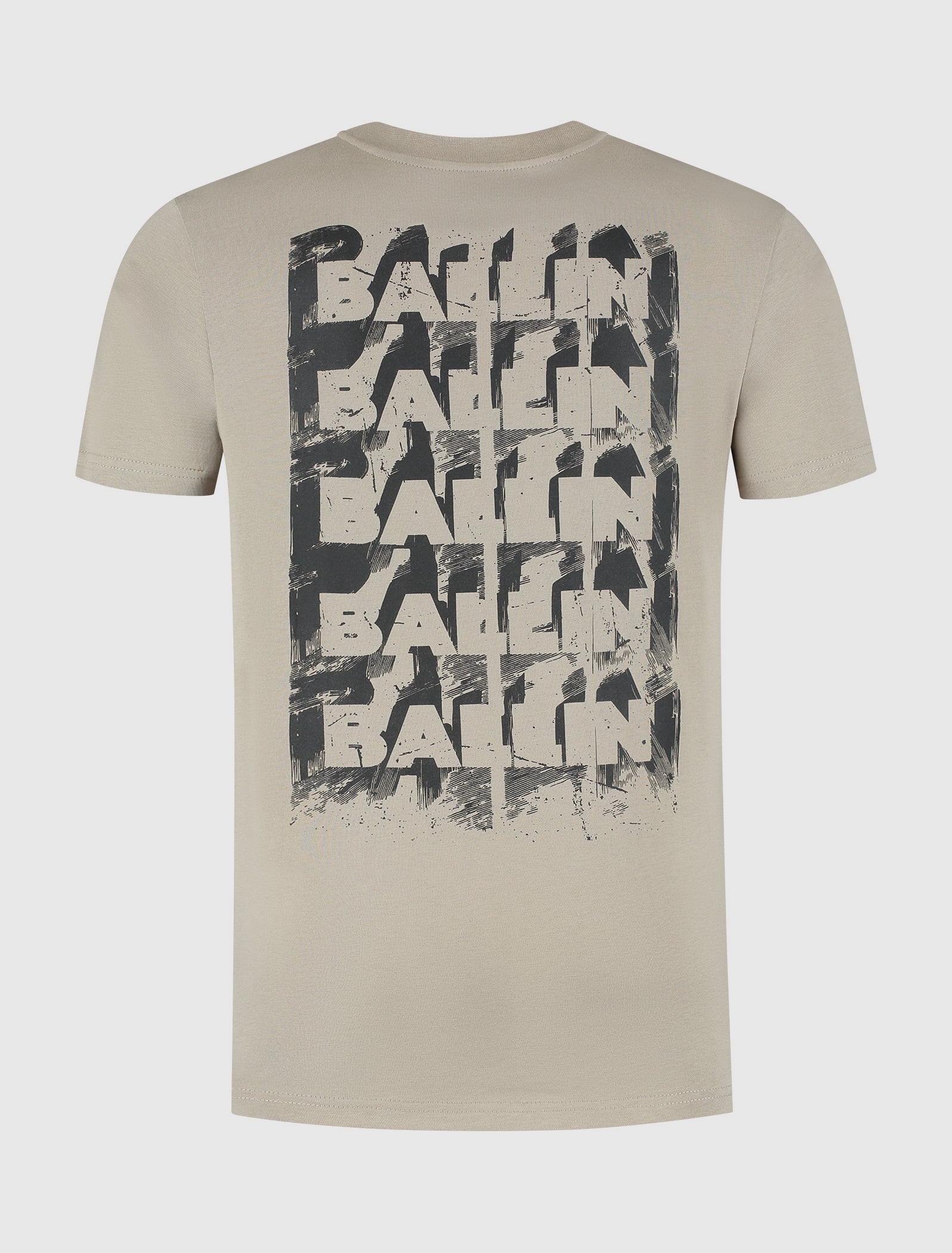 Stacked Outline Logo T-shirt | Taupe